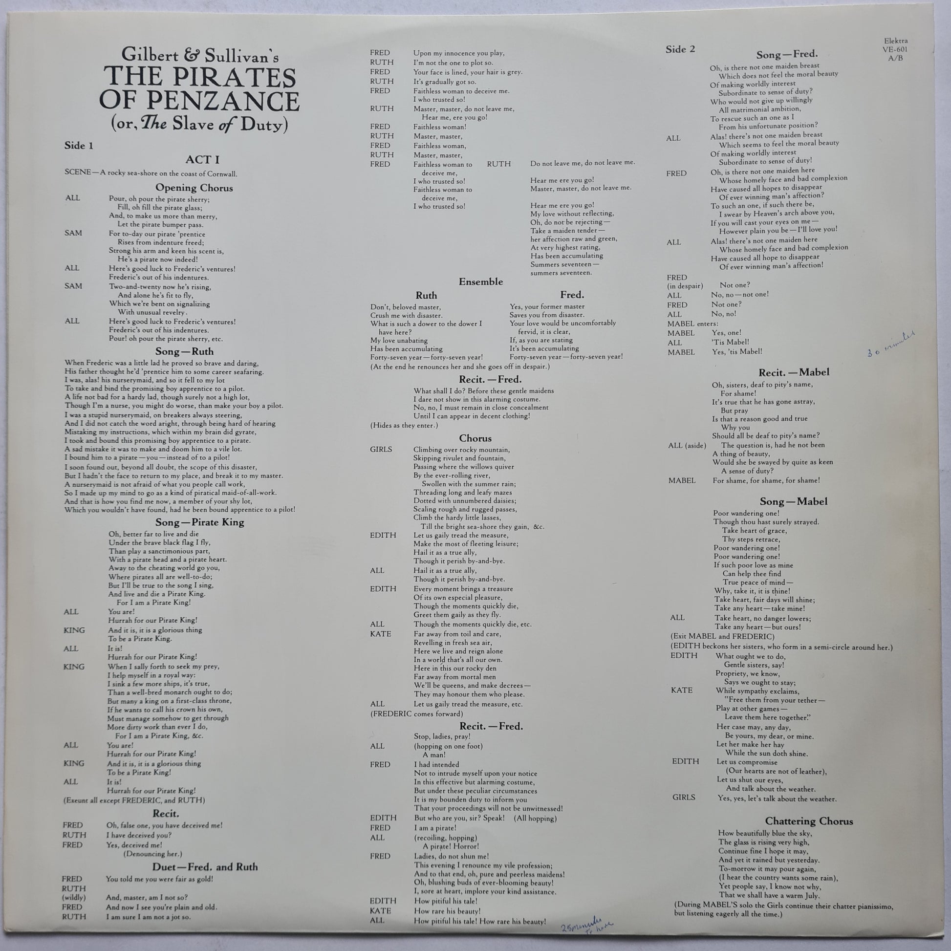 Broadway Cast (Linda Ronstadt) – Gilbert & Sullivan's The Pirates Of Penzance - 1981 (Gatefold) - Vinyl Record 2LP - Sound Hound Records