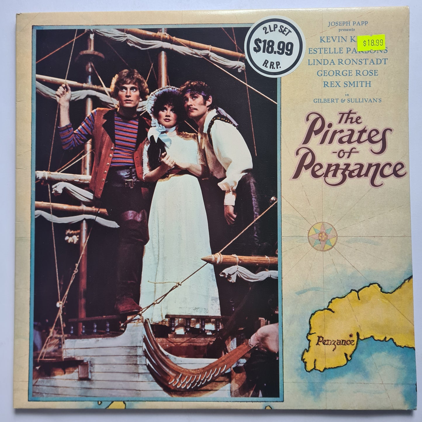 Broadway Cast (Linda Ronstadt) – Gilbert & Sullivan's The Pirates Of Penzance - 1981 (Gatefold) - Vinyl Record 2LP - Sound Hound Records
