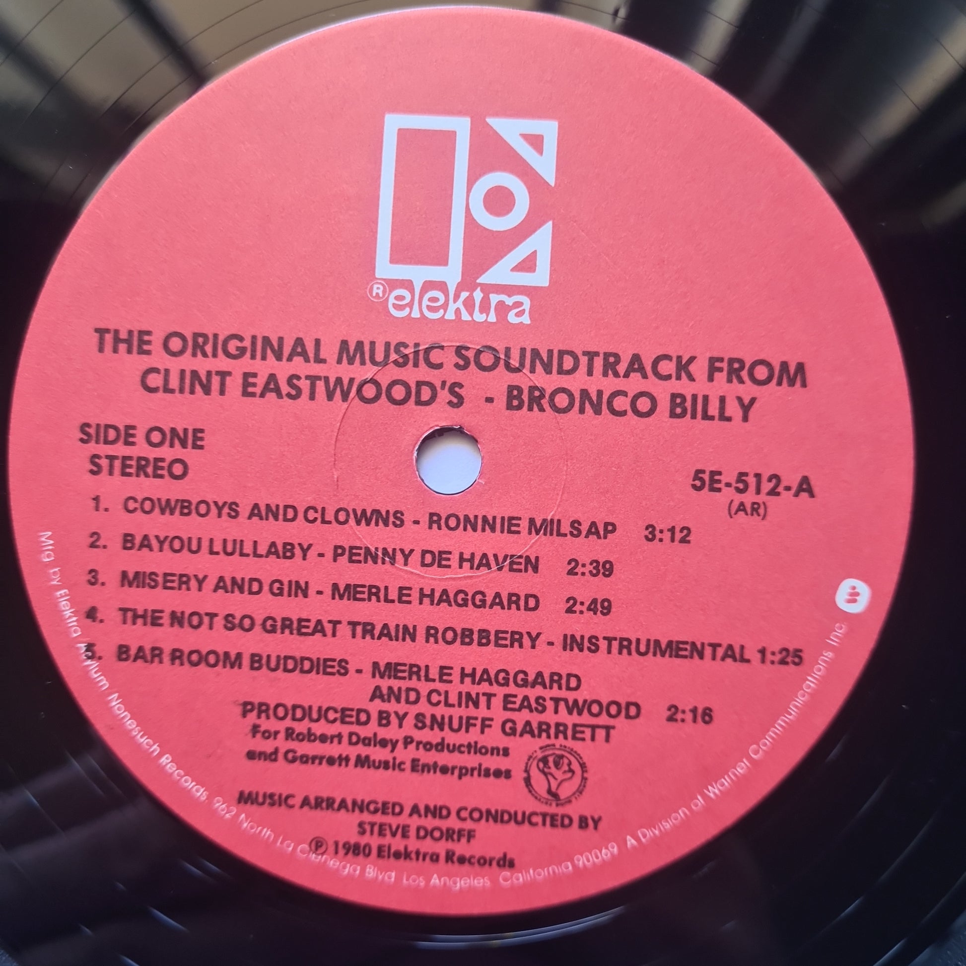Bronco Billy – Original Soundtrack Music From Clint Eastwood's Film - 1980 - Vinyl Record LP - Sound Hound Records