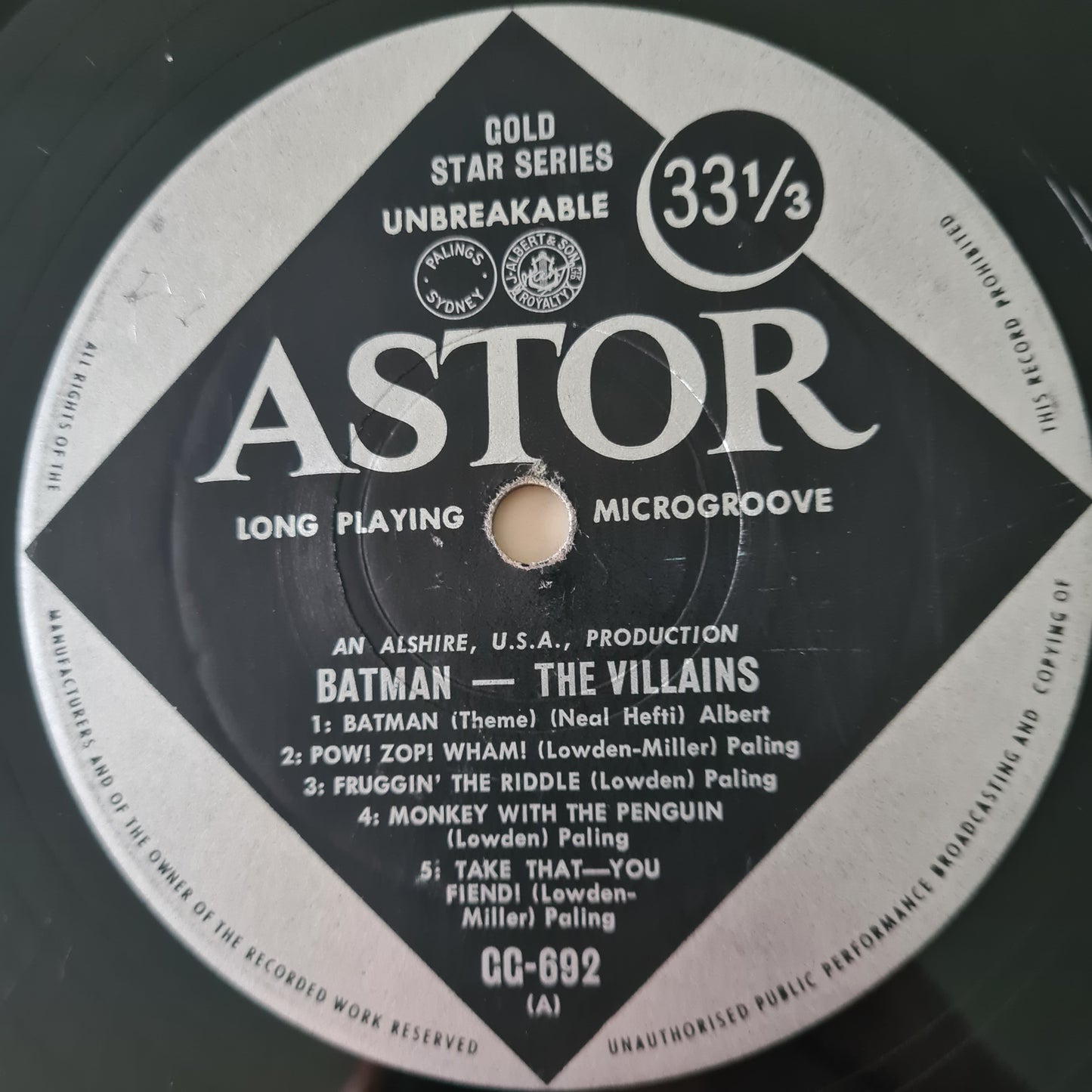 Bruce And The Robin Rockers – The Batman Theme - 1966 (Australian MONO Pressing) - Vinyl Record LP - Sound Hound Records