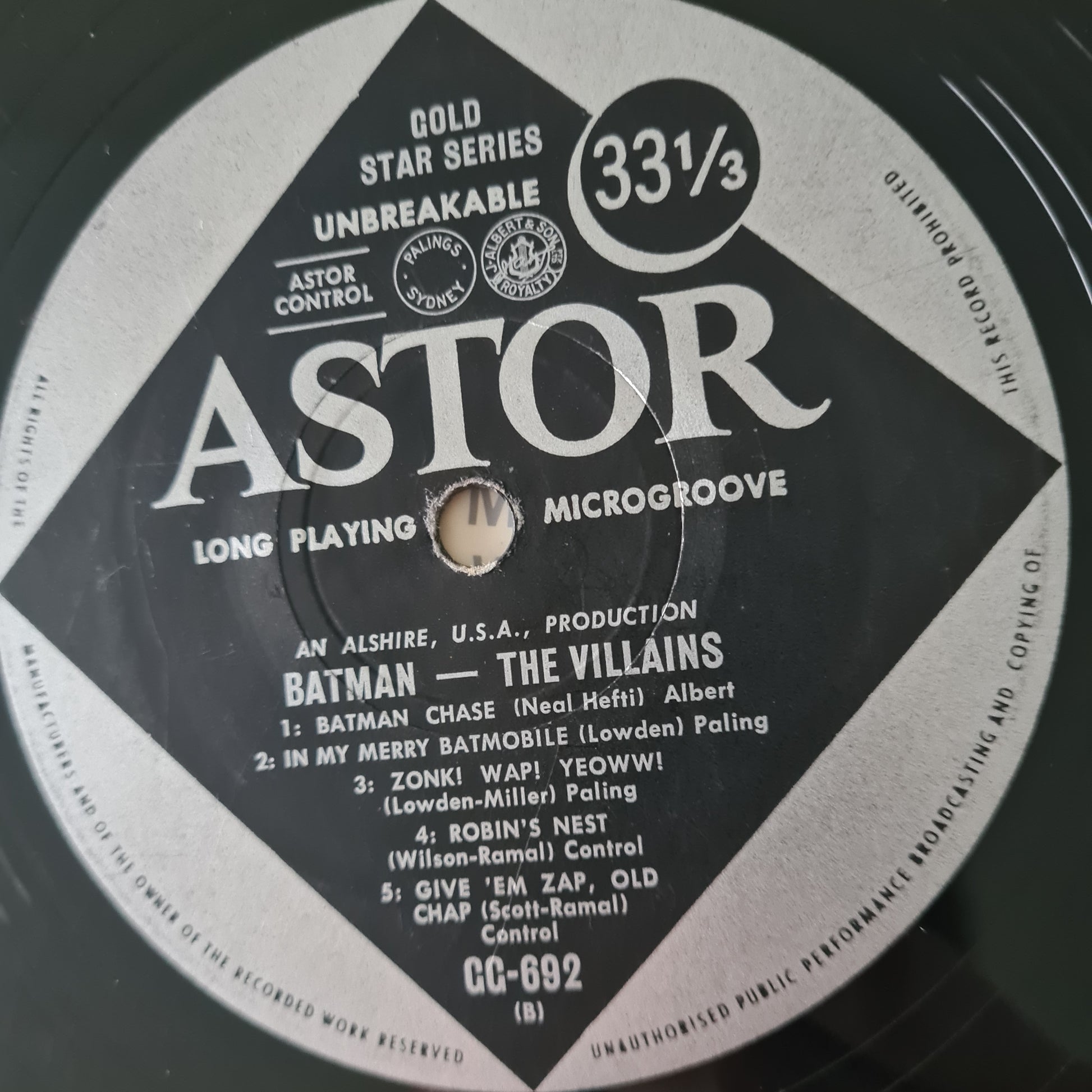 Bruce And The Robin Rockers – The Batman Theme - 1966 (Australian MONO Pressing) - Vinyl Record LP - Sound Hound Records