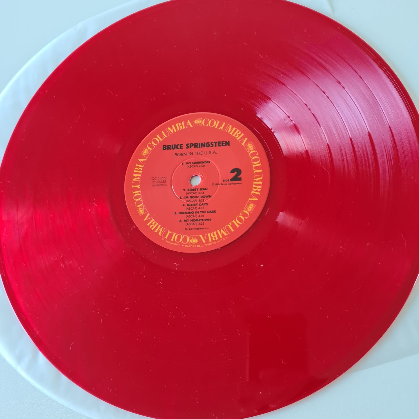 Bruce Springsteen – Born In The USA - 1984 (2024 Limited Edition 40th Anniversary, Red Translucent Vinyl, European Pressing) - Vinyl Record LP - Sound Hound Records
