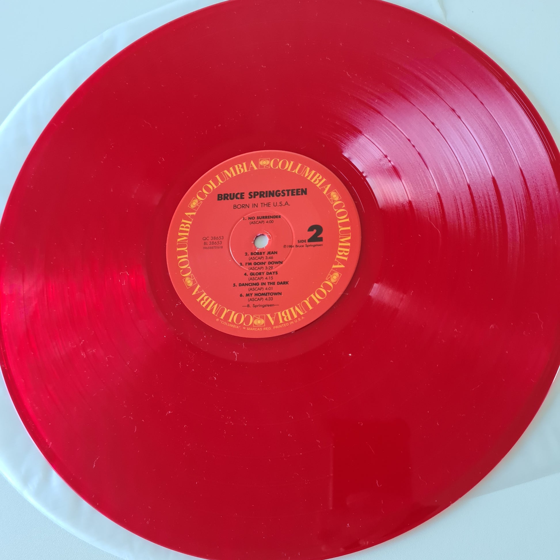 Bruce Springsteen – Born In The USA - 1984 (2024 Limited Edition 40th Anniversary, Red Translucent Vinyl, European Pressing) - Vinyl Record LP - Sound Hound Records