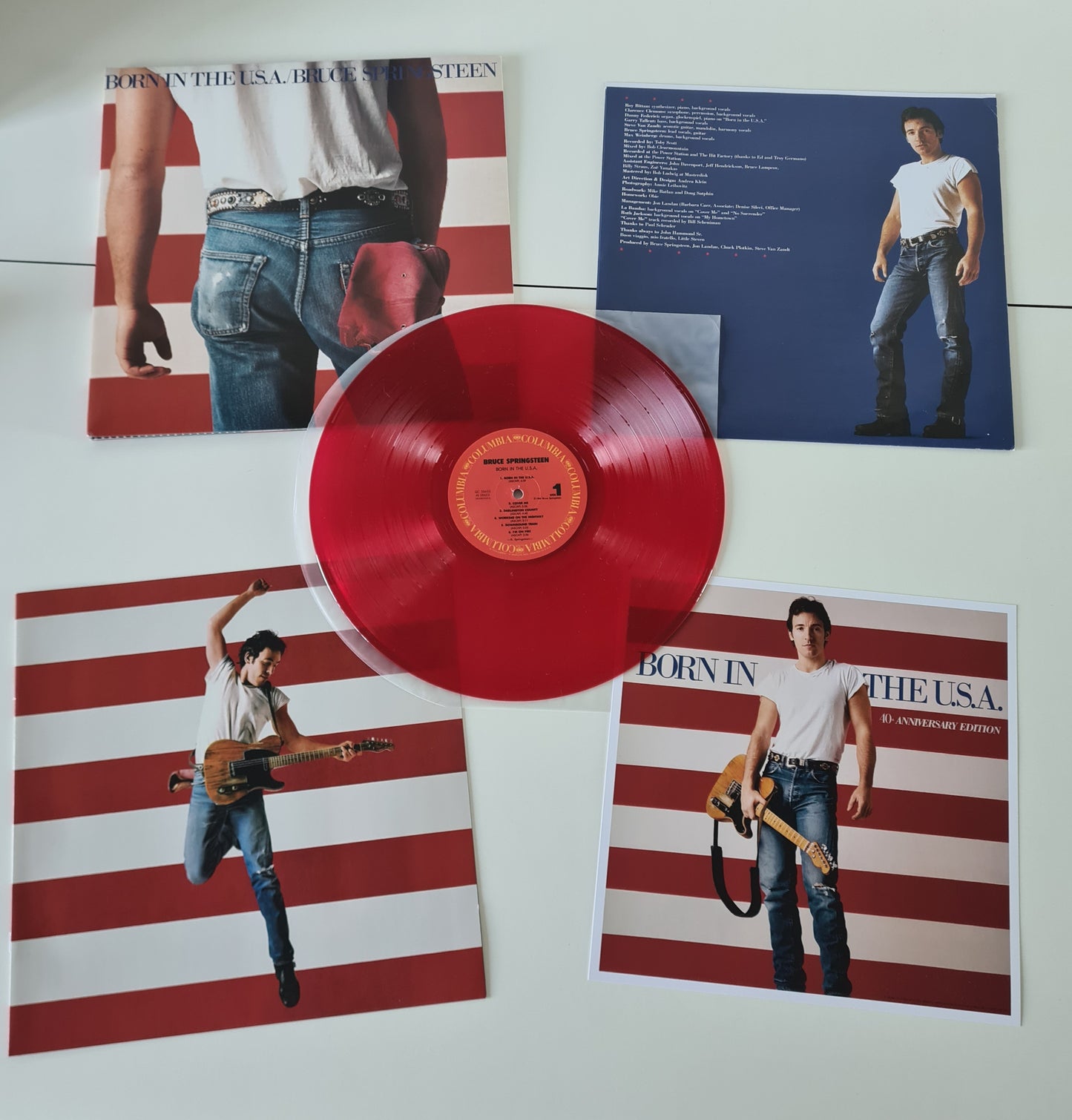 Bruce Springsteen – Born In The USA - 1984 (2024 Limited Edition 40th Anniversary, Red Translucent Vinyl, European Pressing) - Vinyl Record LP - Sound Hound Records