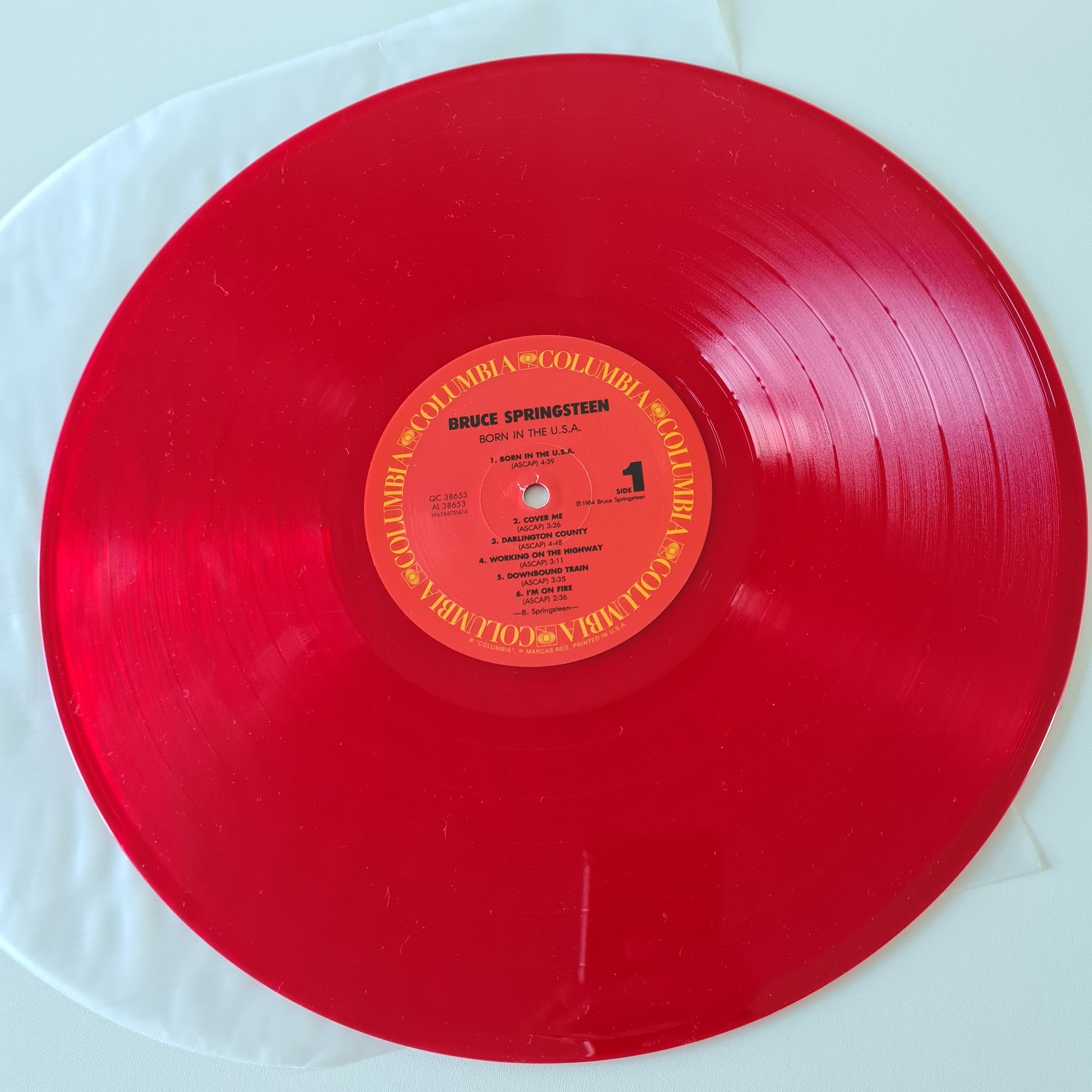 Bruce Springsteen – Born In The USA - 1984 (2024 Limited Edition 40th Anniversary, Red Translucent Vinyl, European Pressing) - Vinyl Record LP - Sound Hound Records