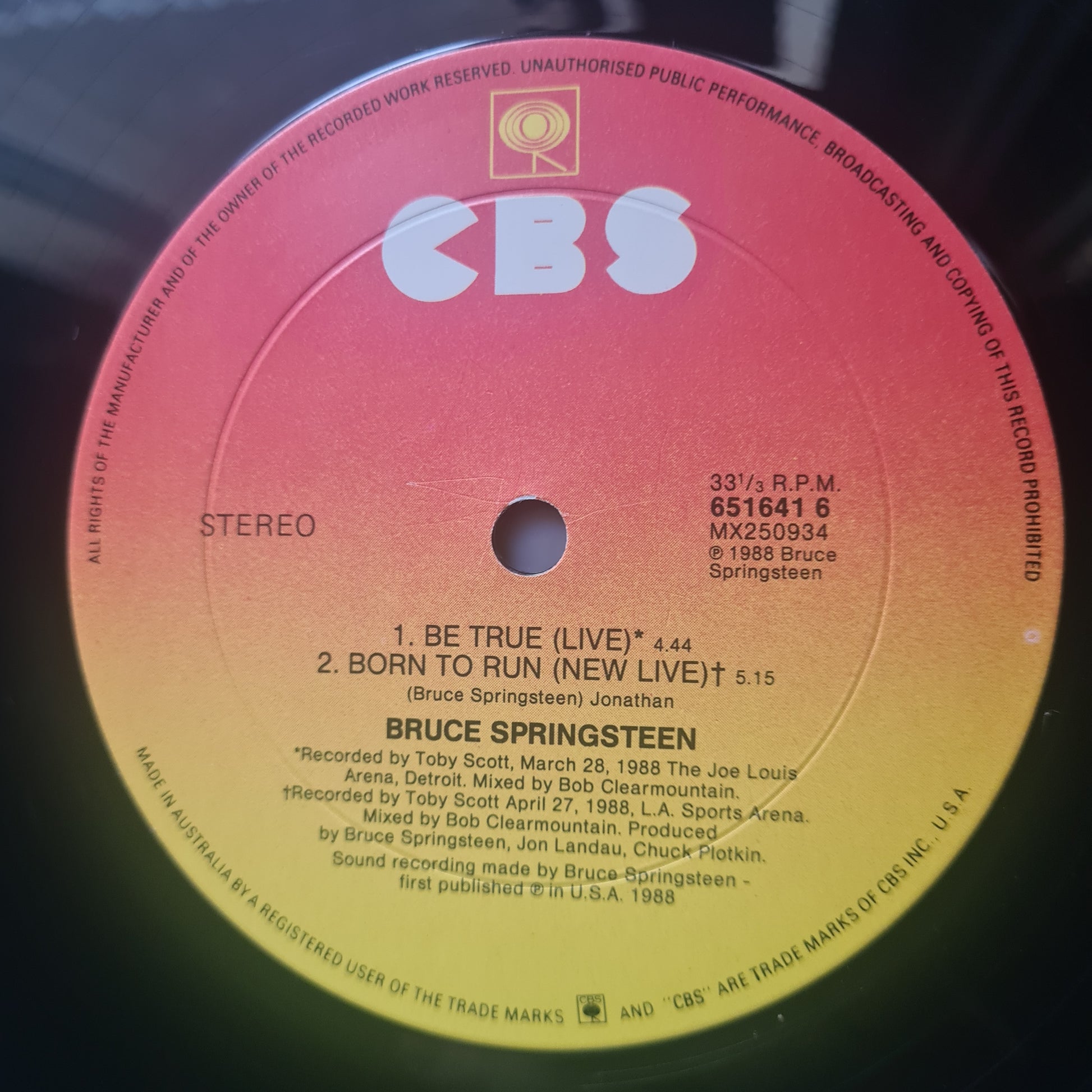 Bruce Springsteen – Tougher Than The Rest - 1987 - Vinyl Record Maxi Single - Sound Hound Records