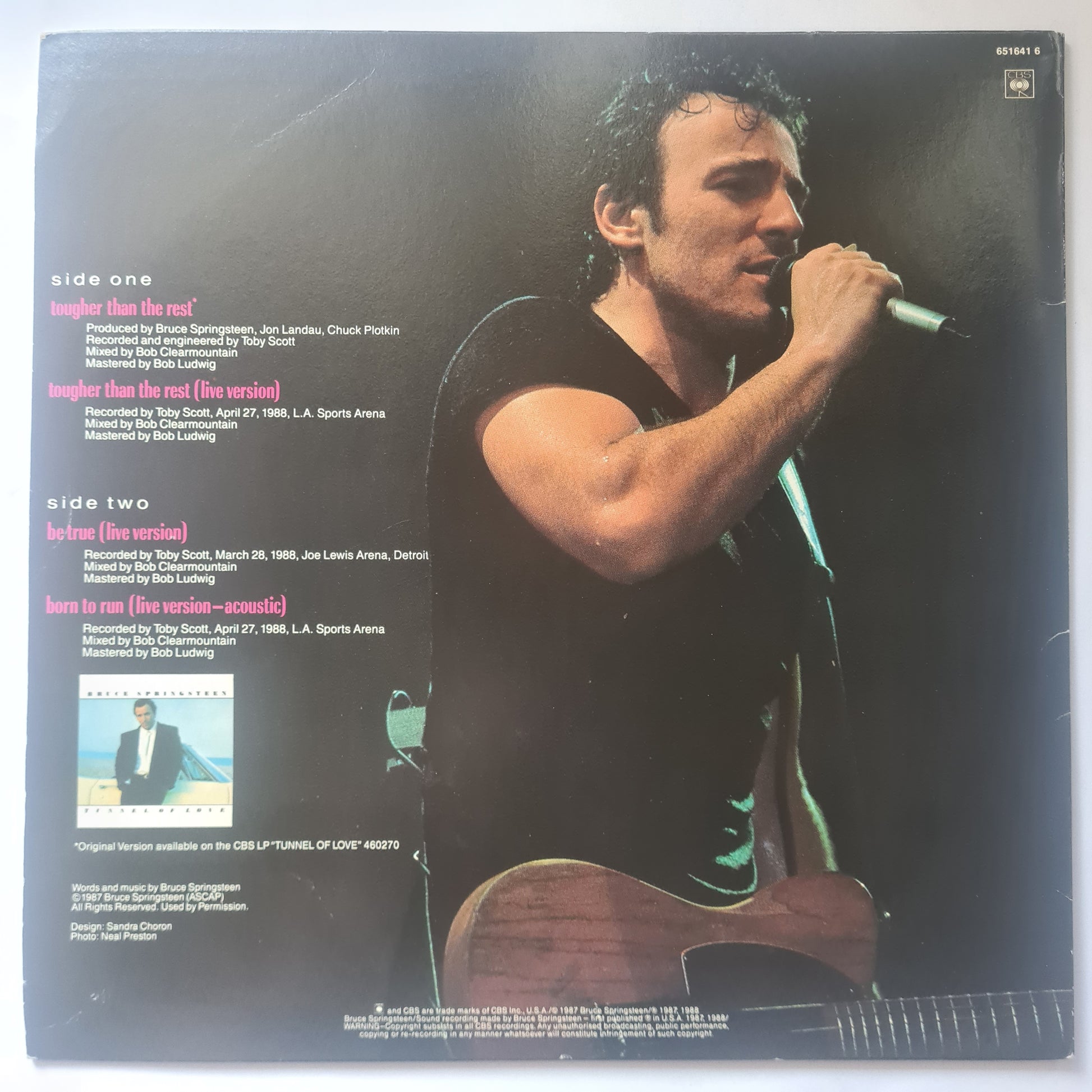 Bruce Springsteen – Tougher Than The Rest - 1987 - Vinyl Record Maxi Single - Sound Hound Records