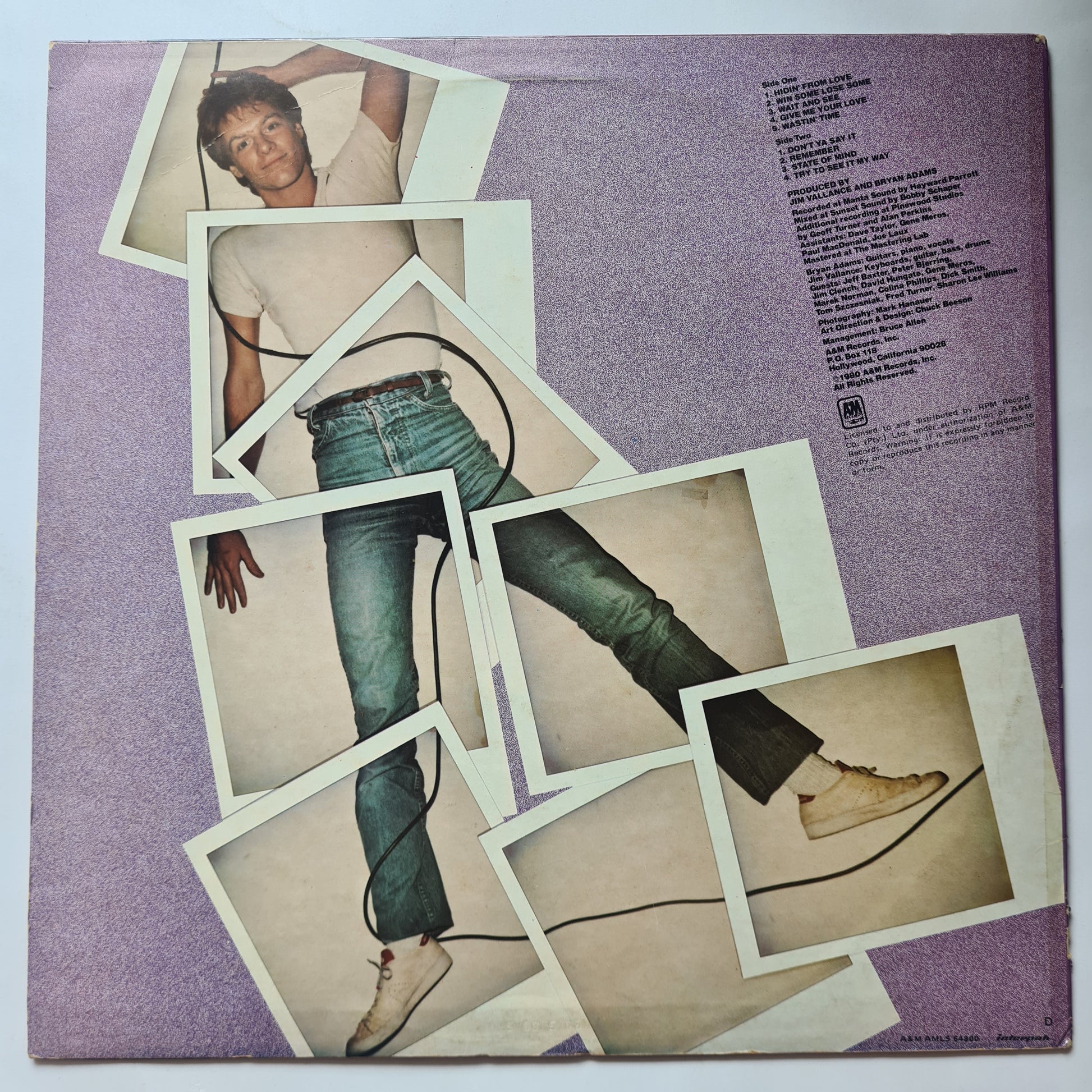 Bryan Adams – Bryan Adams - 1980 South African Pressing - Vinyl Record LP - Sound Hound Records