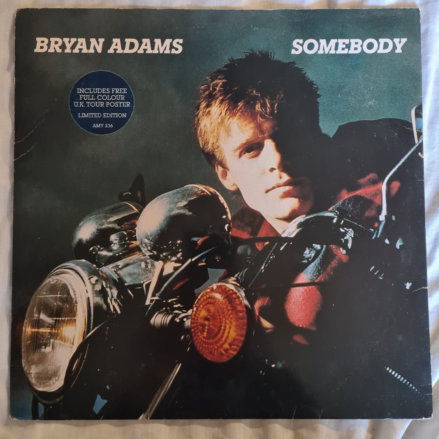 Bryan Adams – Somebody - 1984 (12inch Single with UK Tour Poster) - Vinyl Record Maxi Single - Sound Hound Records