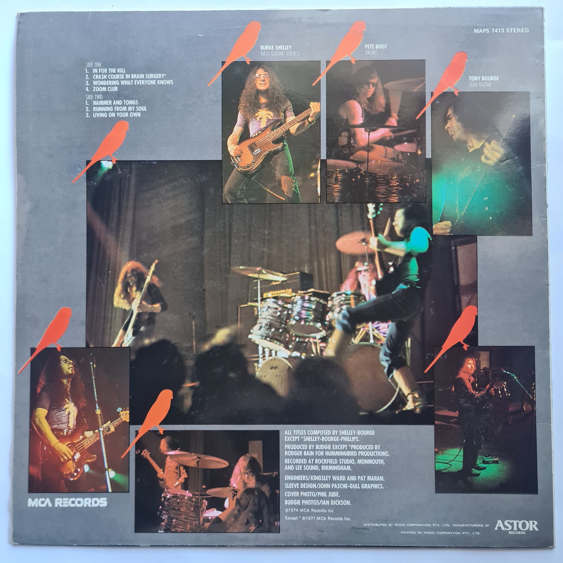Budgie – In For The Kill - 1974 - Vinyl Record LP (EX) - Sound Hound Records