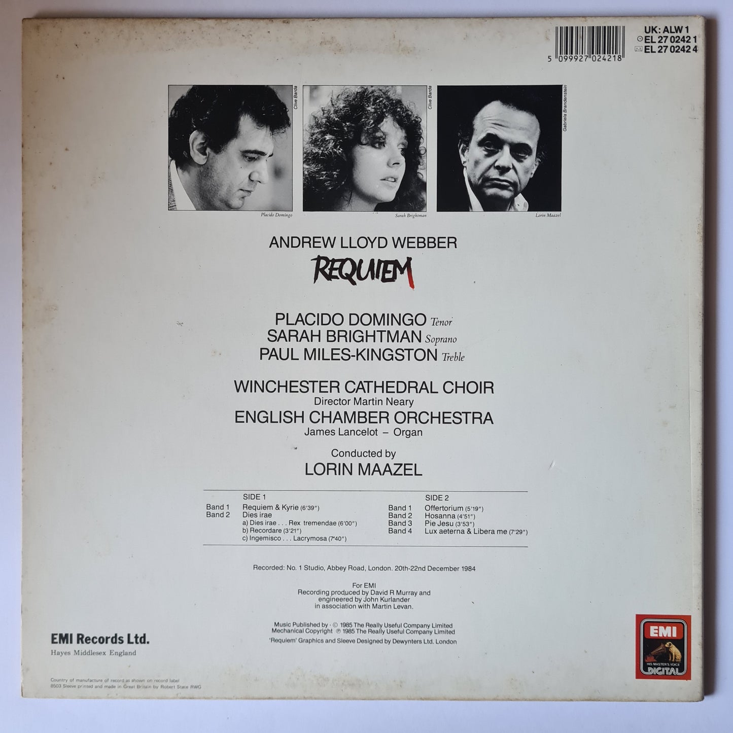 CLEARANCE STOCK! SOUNDTRACK: REQUIEM - VINYL RECORD LP - Sound Hound Records