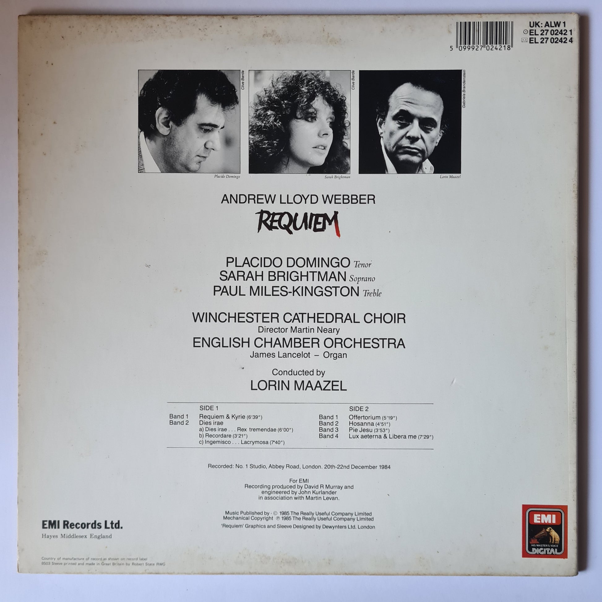 CLEARANCE STOCK! SOUNDTRACK: REQUIEM - VINYL RECORD LP - Sound Hound Records