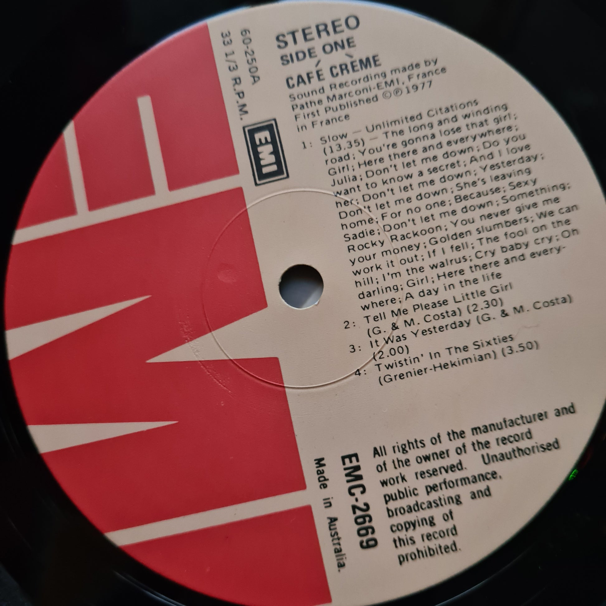 Cafe Creme – Cafe Creme (Beatles Disco Medley) - 1977 - Vinyl Record LP (Beatles Disco Medley) - Sound Hound Records