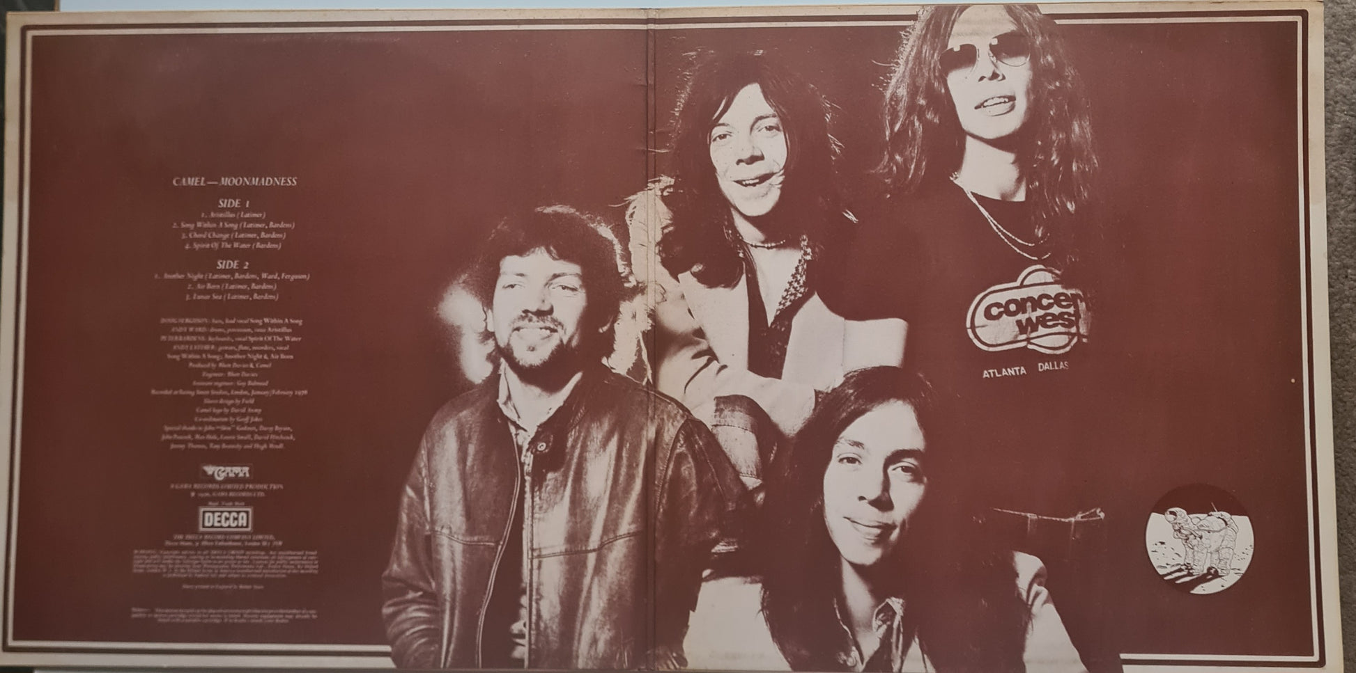 Camel – Moonmadness - 1976 - Vinyl Record LP (Textured Cover) - Sound Hound Records