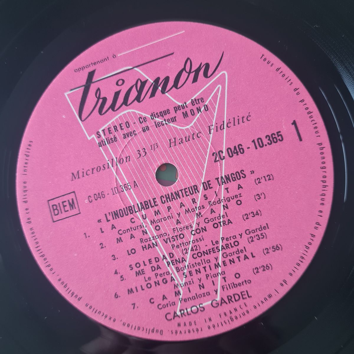 Carlos Gardel – L'Inoubliable Chanteur De Tangos - (Unknown Year- French Pressing) - Vinyl Record LP