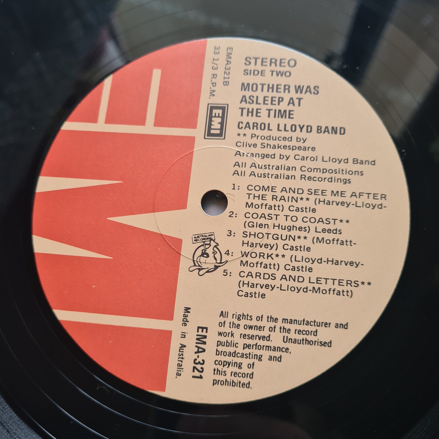 Carol Lloyd Band – Mother Was Asleep At The Time - 1976 - Vinyl Record LP Gatefold - Sound Hound Records