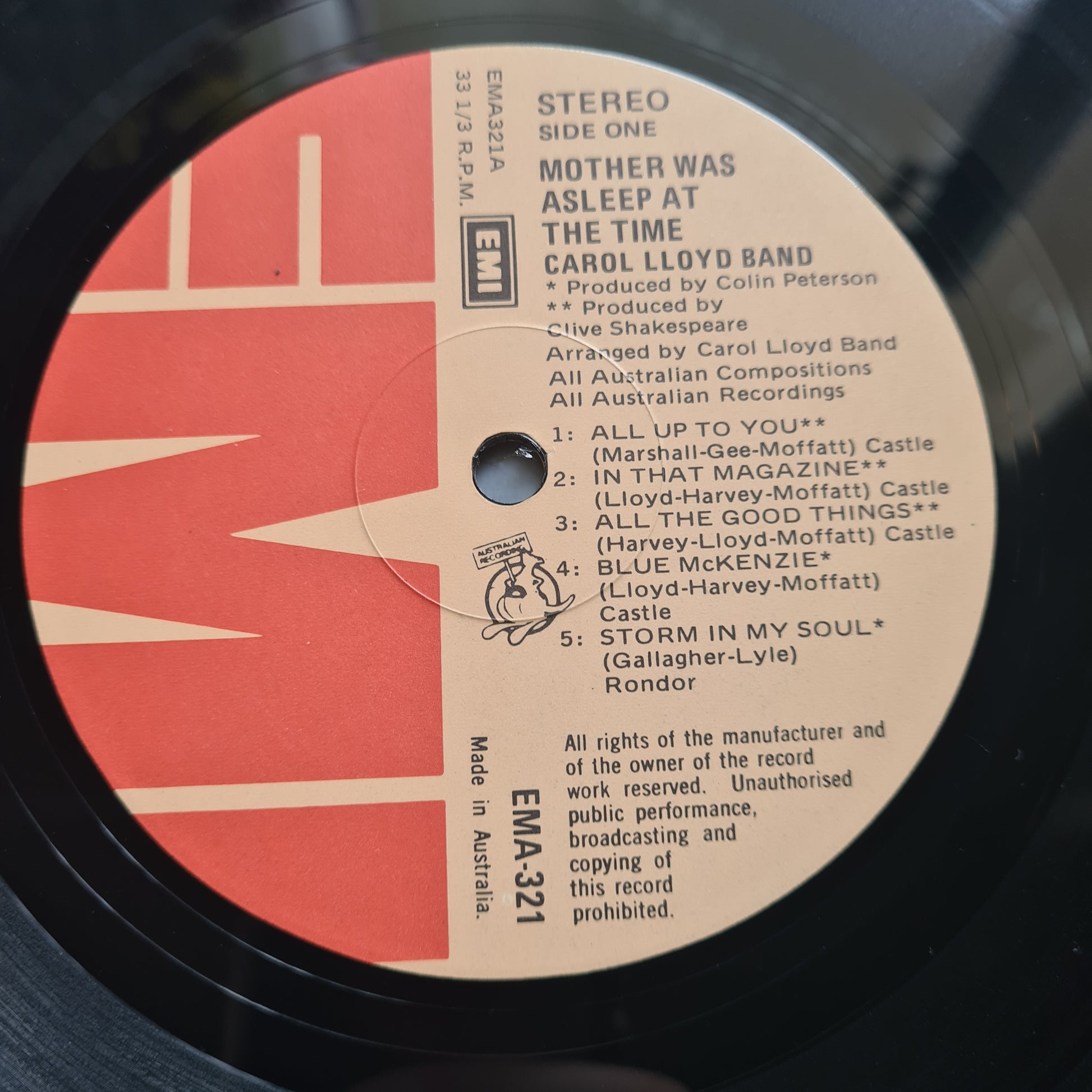 Carol Lloyd Band – Mother Was Asleep At The Time - 1976 - Vinyl Record LP Gatefold - Sound Hound Records