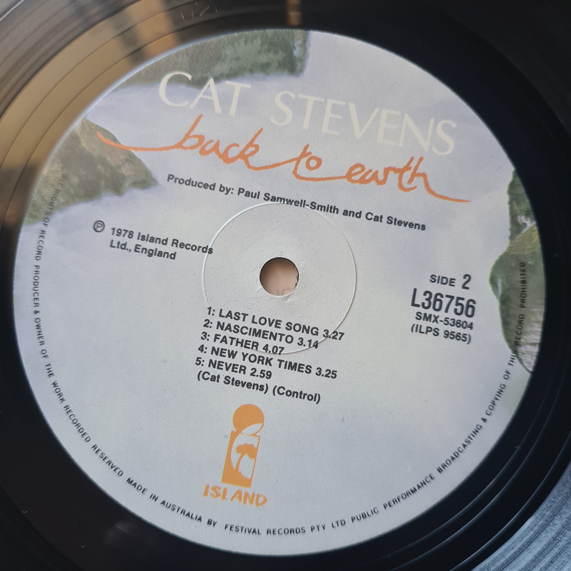 Cat Stevens – Back To Earth - 1978 - Vinyl Record LP - Sound Hound Records