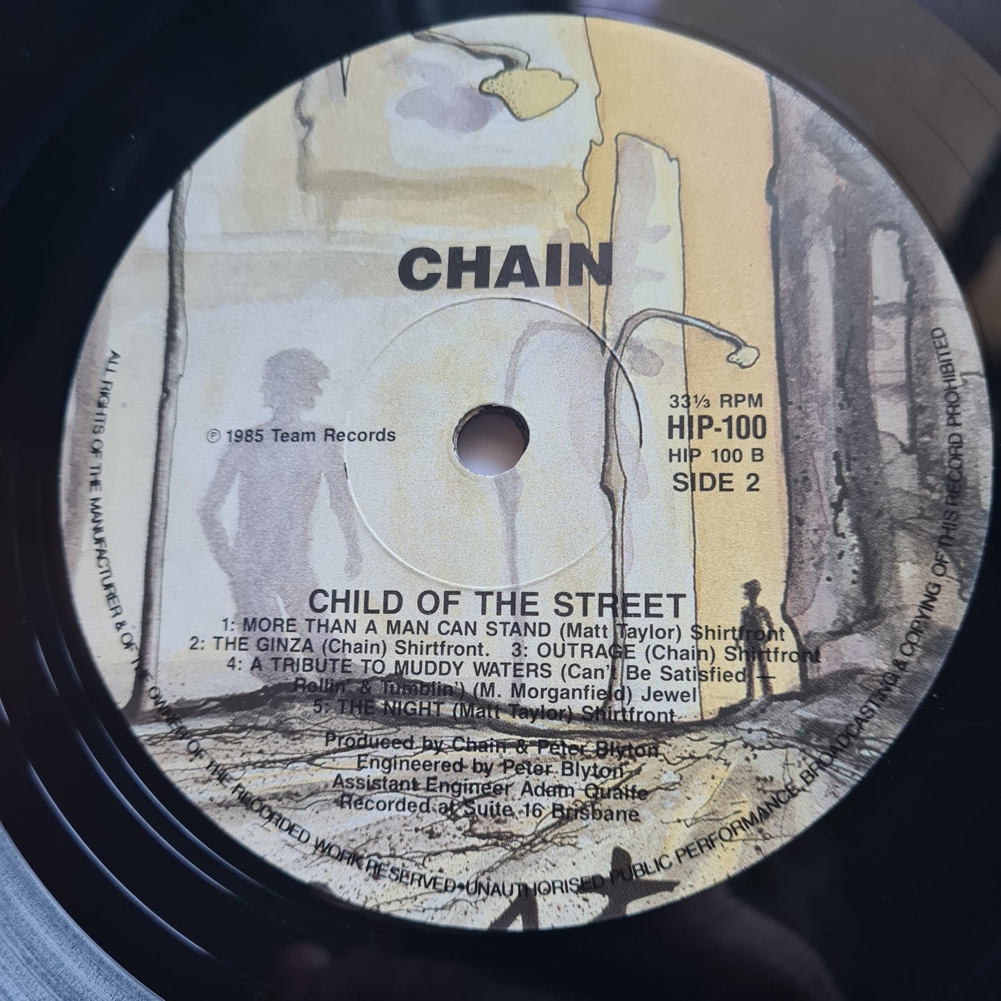 Chain – Child Of The Street - 1985- Vinyl Record LP - Sound Hound Records