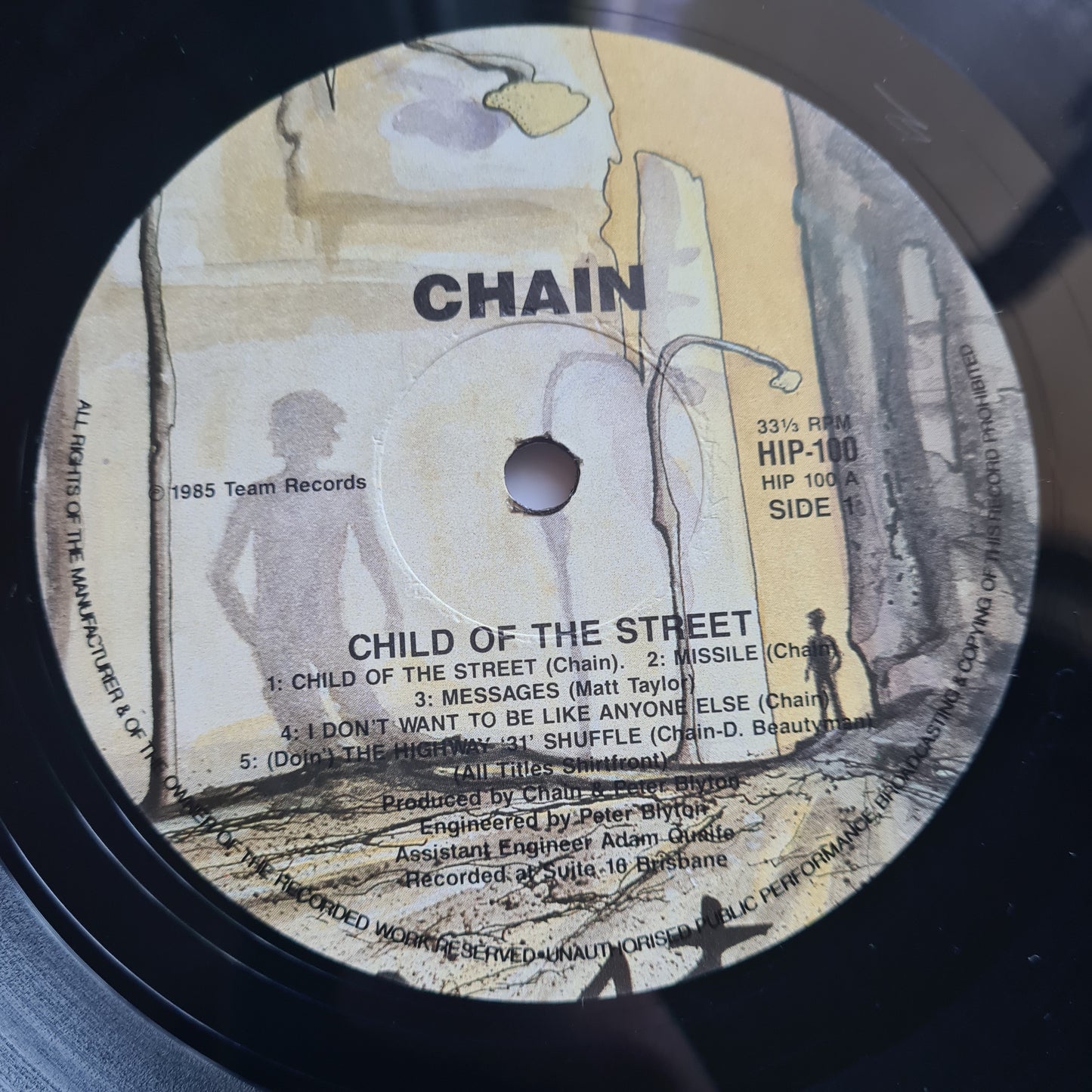 Chain – Child Of The Street - 1985- Vinyl Record LP - Sound Hound Records
