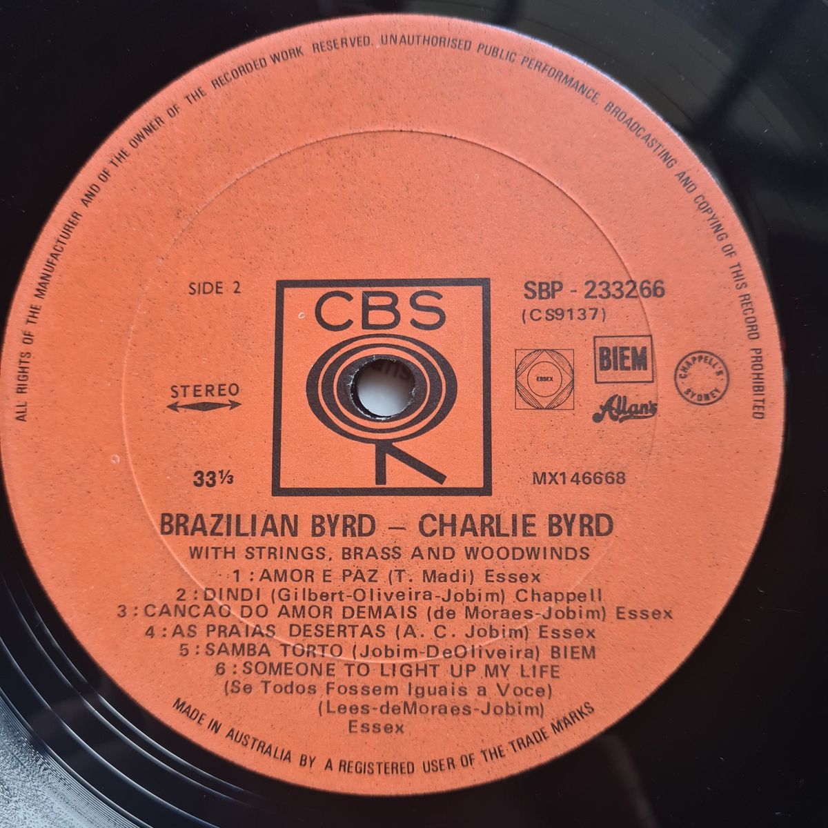 Charlie Byrd – Brazilian Byrd - 1965 - Vinyl Record LP 🇧🇷