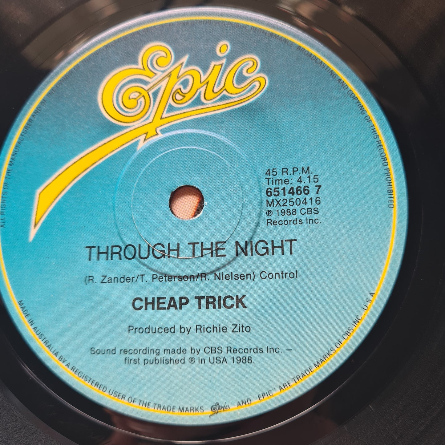 Cheap Trick - The Flame/ Through The Night - 1988 - Vinyl Record 7" Single - 45 RPM - Sound Hound Records