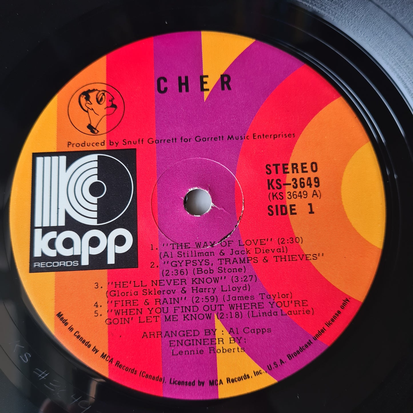 Cher – Cher: Gypsys,Tramps & Thieves - 1971 (Canadian Pressing)- Vinyl Record LP - Sound Hound Records