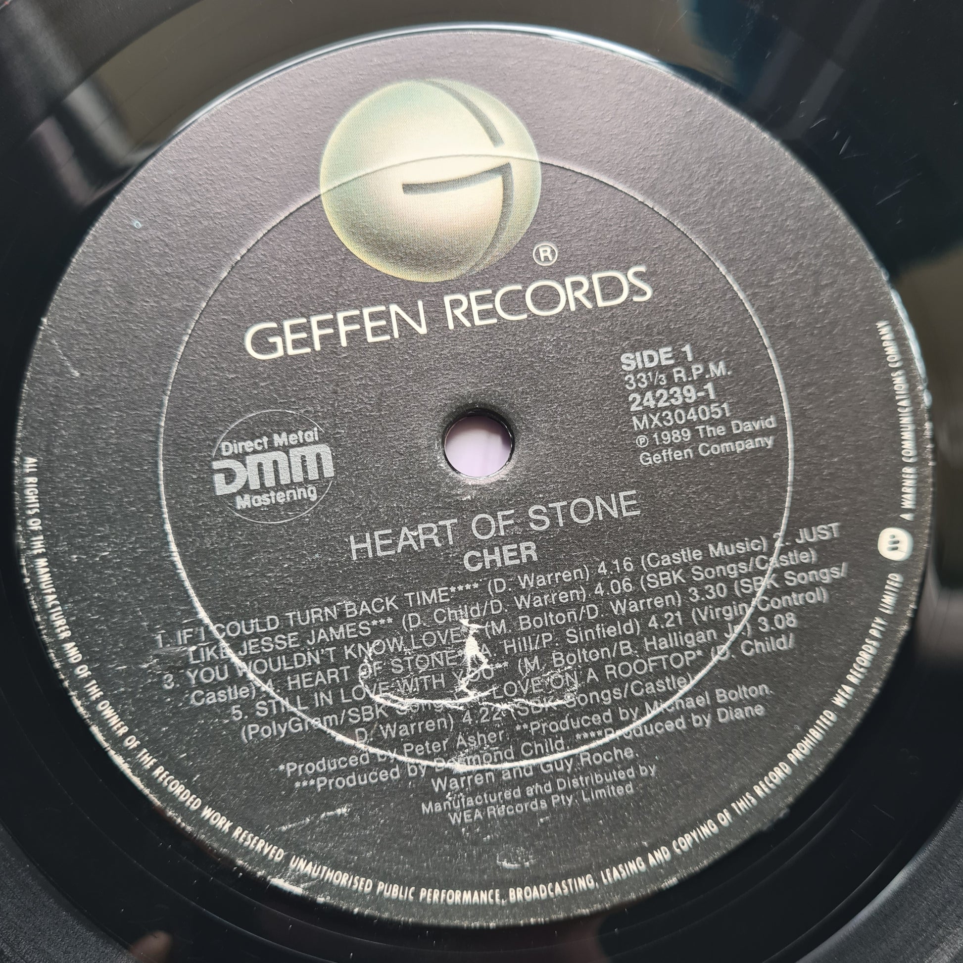 Cher – Heart Of Stone - 1989 - Vinyl Record LP - Sound Hound Records