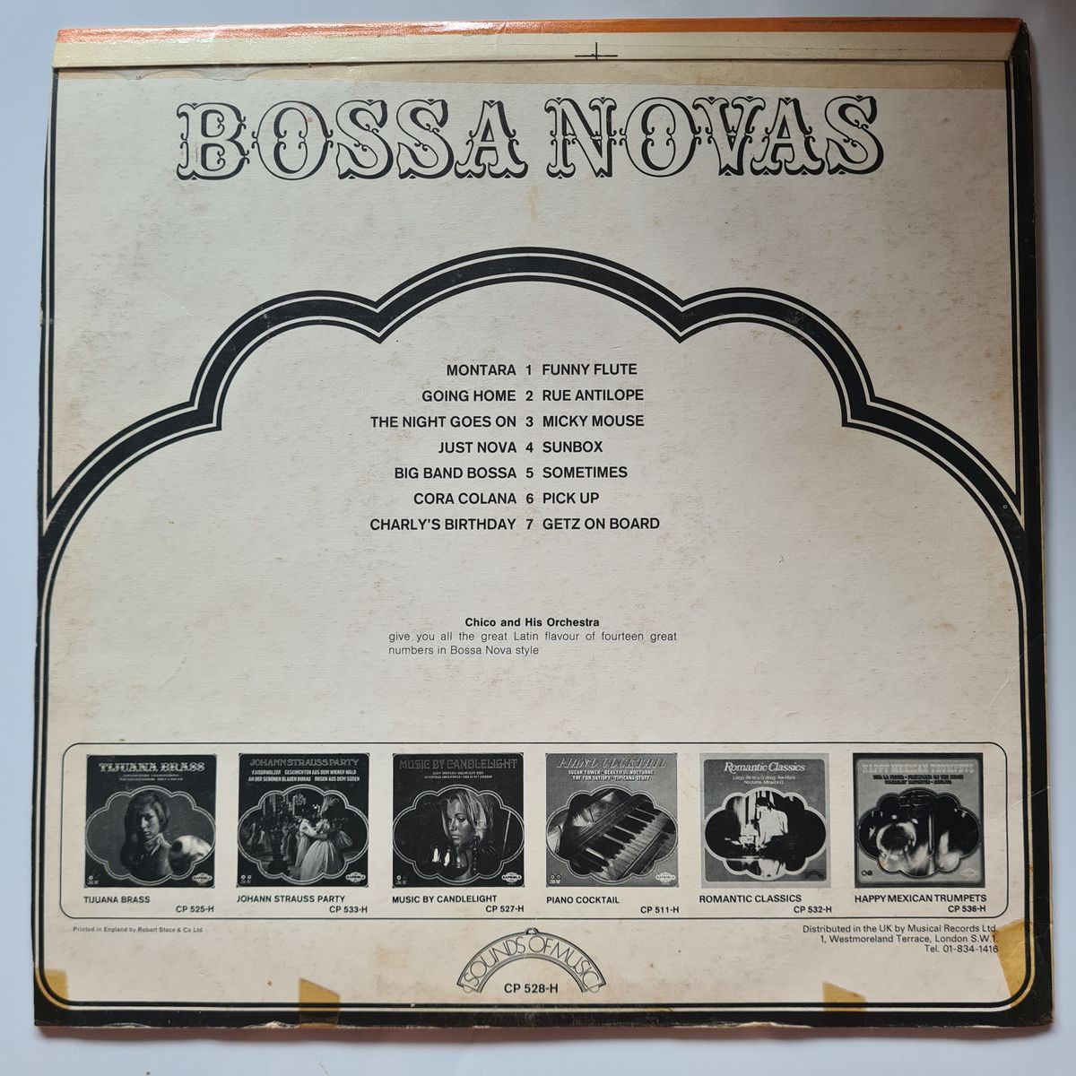 Chico And His Orchestra – Bossa Novas - 1968 - Vinyl Record LP