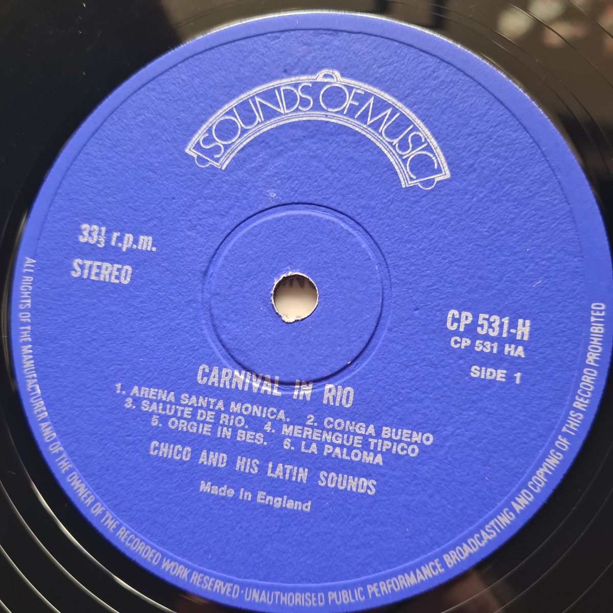 Chico And His Orchestra – Carnival In Rio - 1968 - Vinyl Record LP
