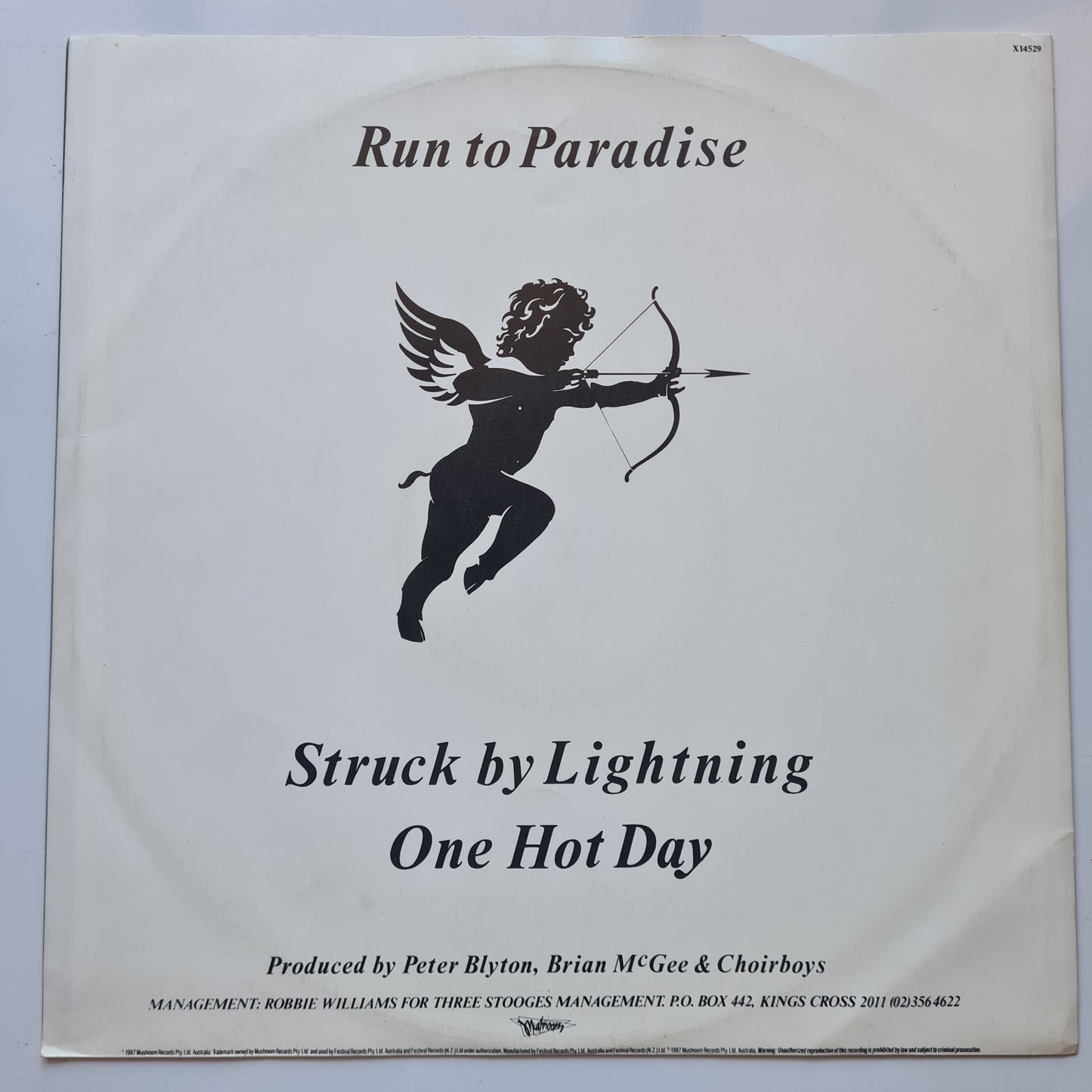 Choirboys – Run To Paradise - 1987 -12" Maxi Single 45 - Sound Hound Records