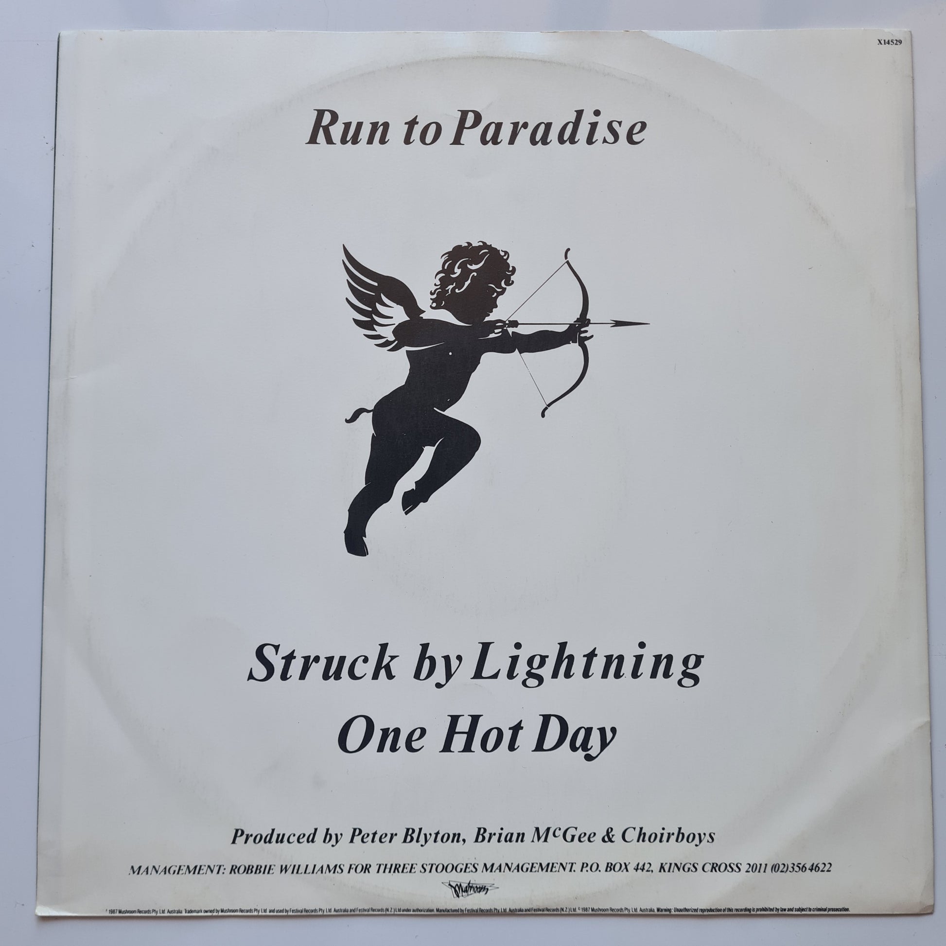 Choirboys – Run To Paradise - 1987 -12" Maxi Single 45 - Sound Hound Records