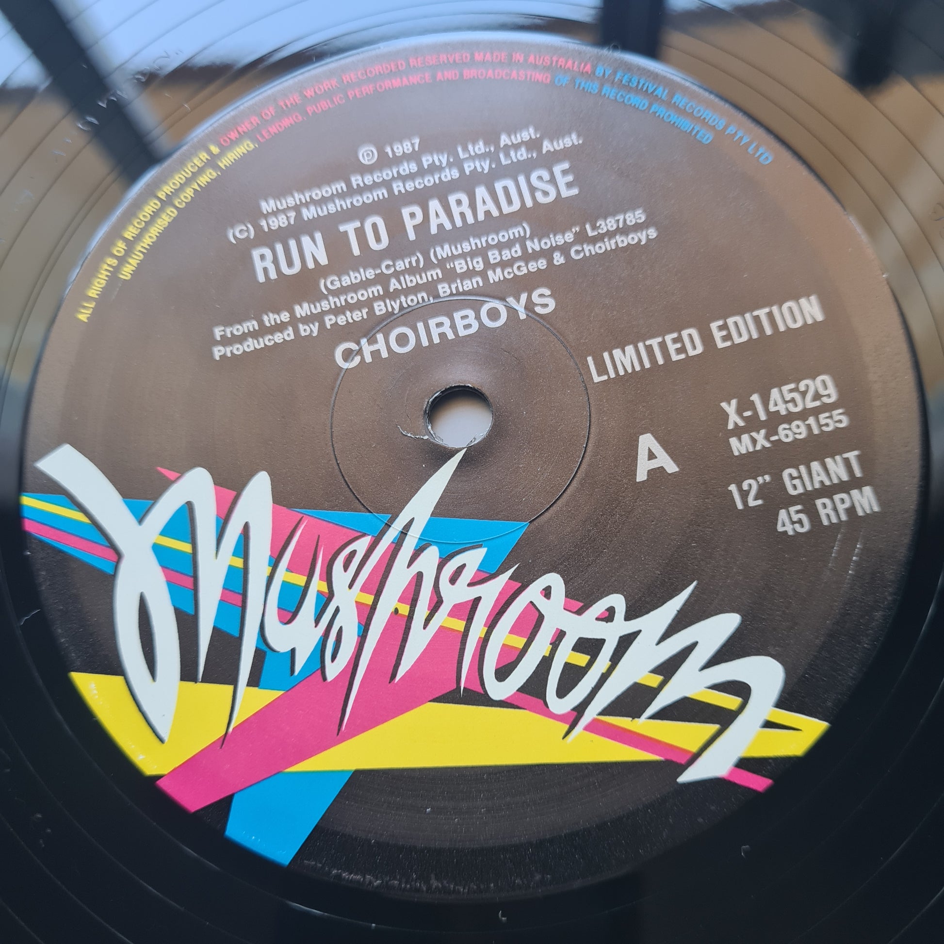 Choirboys – Run To Paradise - 1987 -12" Maxi Single 45 - Sound Hound Records