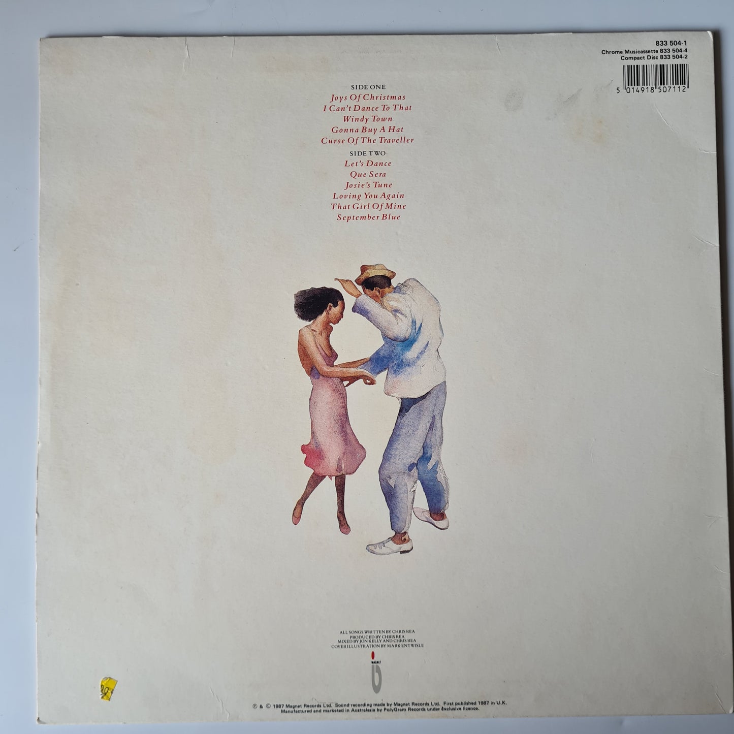 Chris Rea – Dancing With Strangers - 1987 - Vinyl Record LP - Sound Hound Records