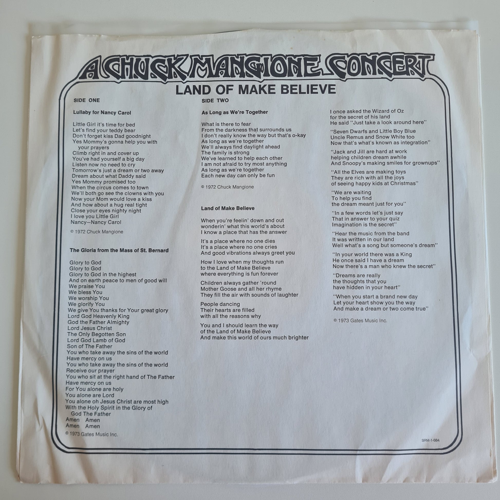 Chuck Mangione With The Hamilton Philharmonic Orchestra* – A Chuck Mangione Concert • Land Of Make Belie - 1973 (USA Pressing) - Vinyl Record LP - Sound Hound Records