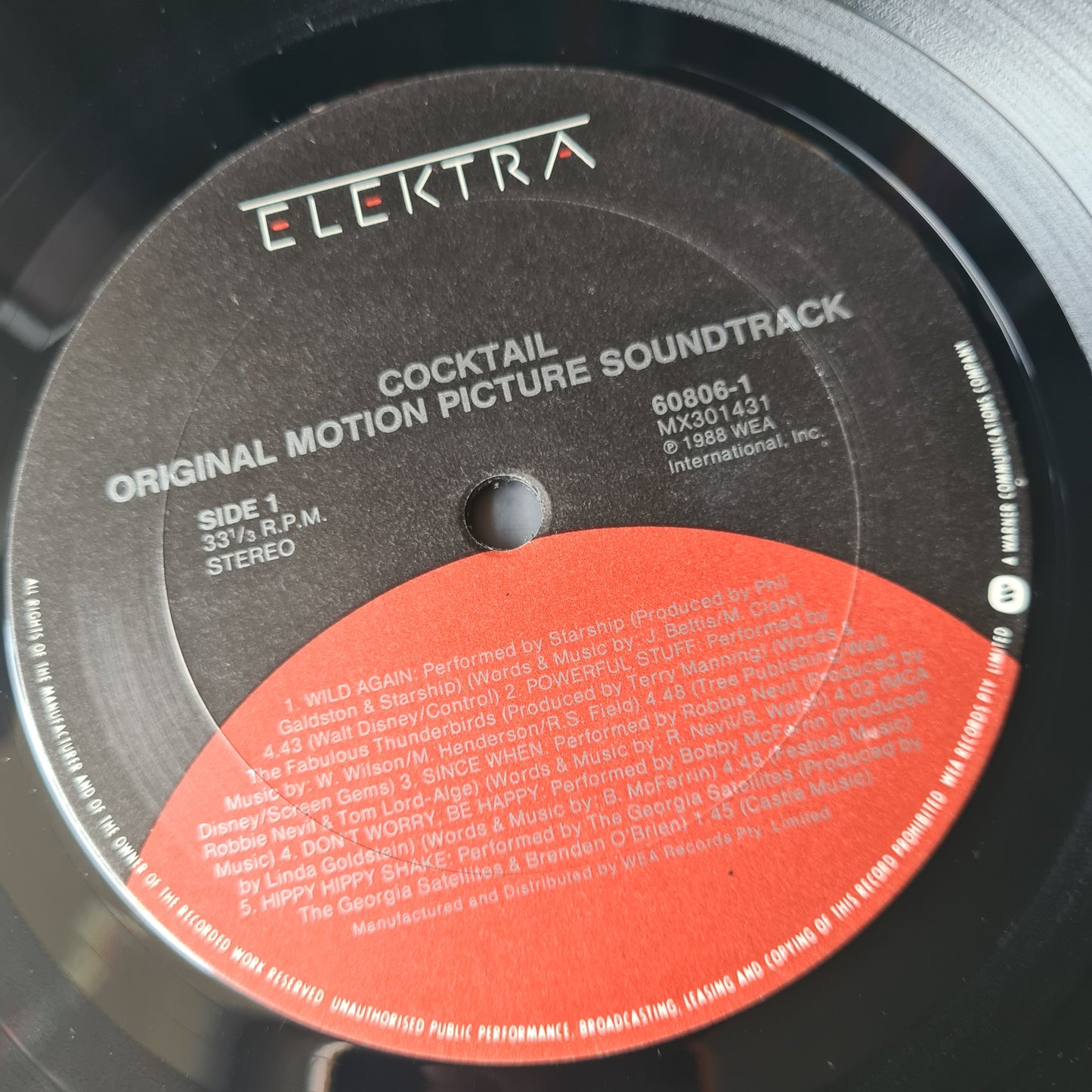 Cocktail – Original Soundtrack From The Motion Picture - 1988 - Vinyl Record LP - Sound Hound Records