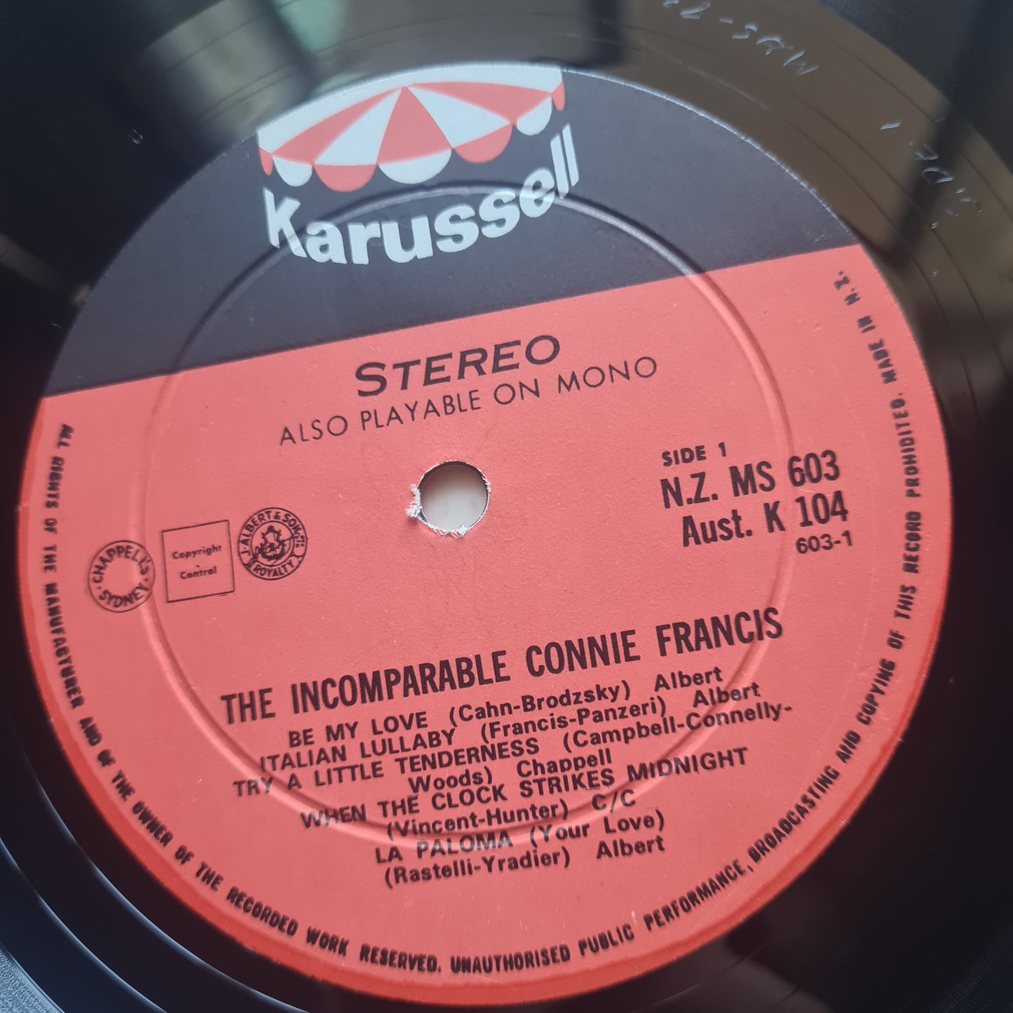 Connie Francis - The Incomparable Connie Francis - 1960's Australian Pressing - Vinyl Record LP - Sound Hound Records