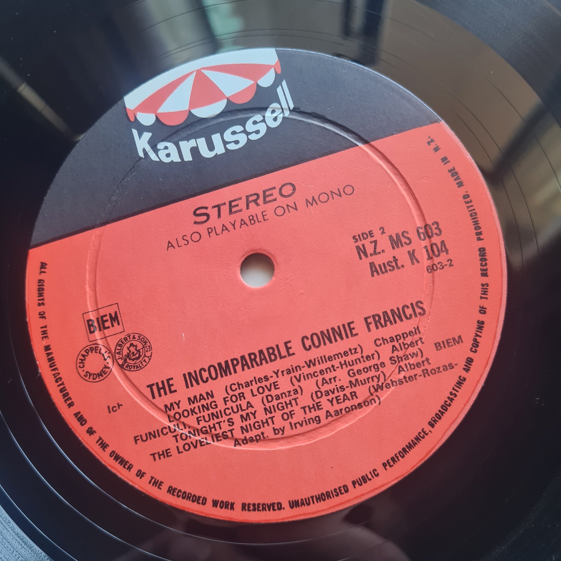 Connie Francis - The Incomparable Connie Francis - 1960's Australian Pressing - Vinyl Record LP - Sound Hound Records