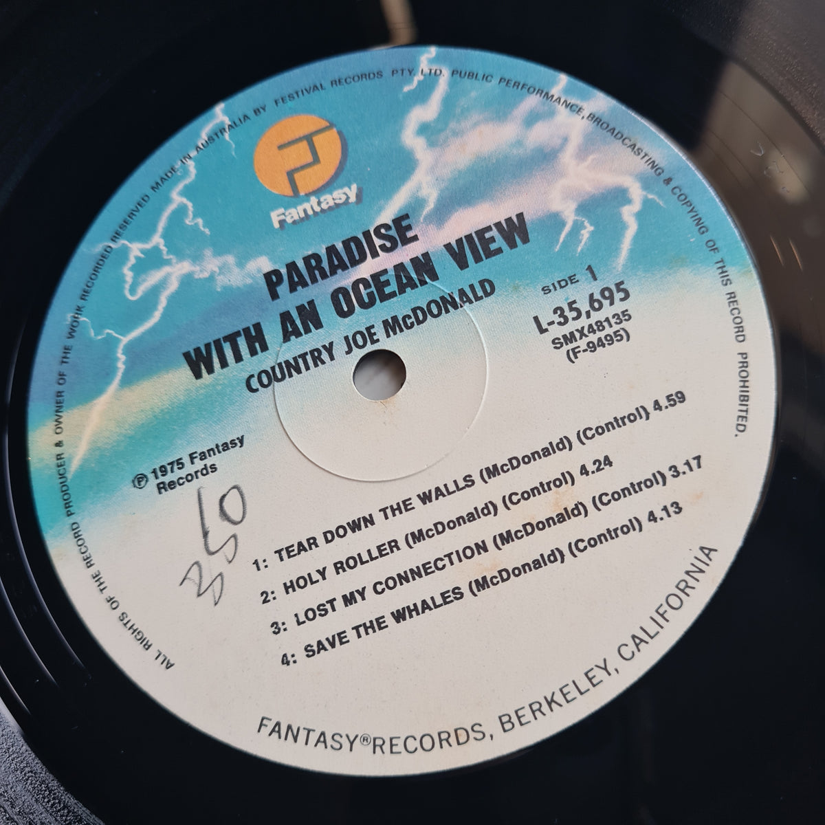 Country Joe McDonald – Paradise With An Ocean View - 1975 - Vinyl Record LP - Sound Hound Records