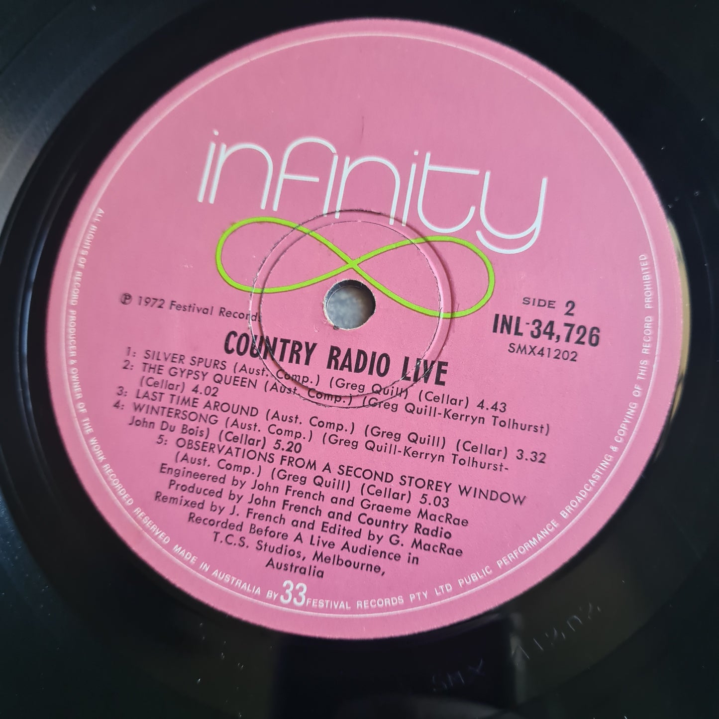 Country Radio – Country Radio Live - 1972 (textured sleeve pressing) - Vinyl Record LP - Sound Hound Records