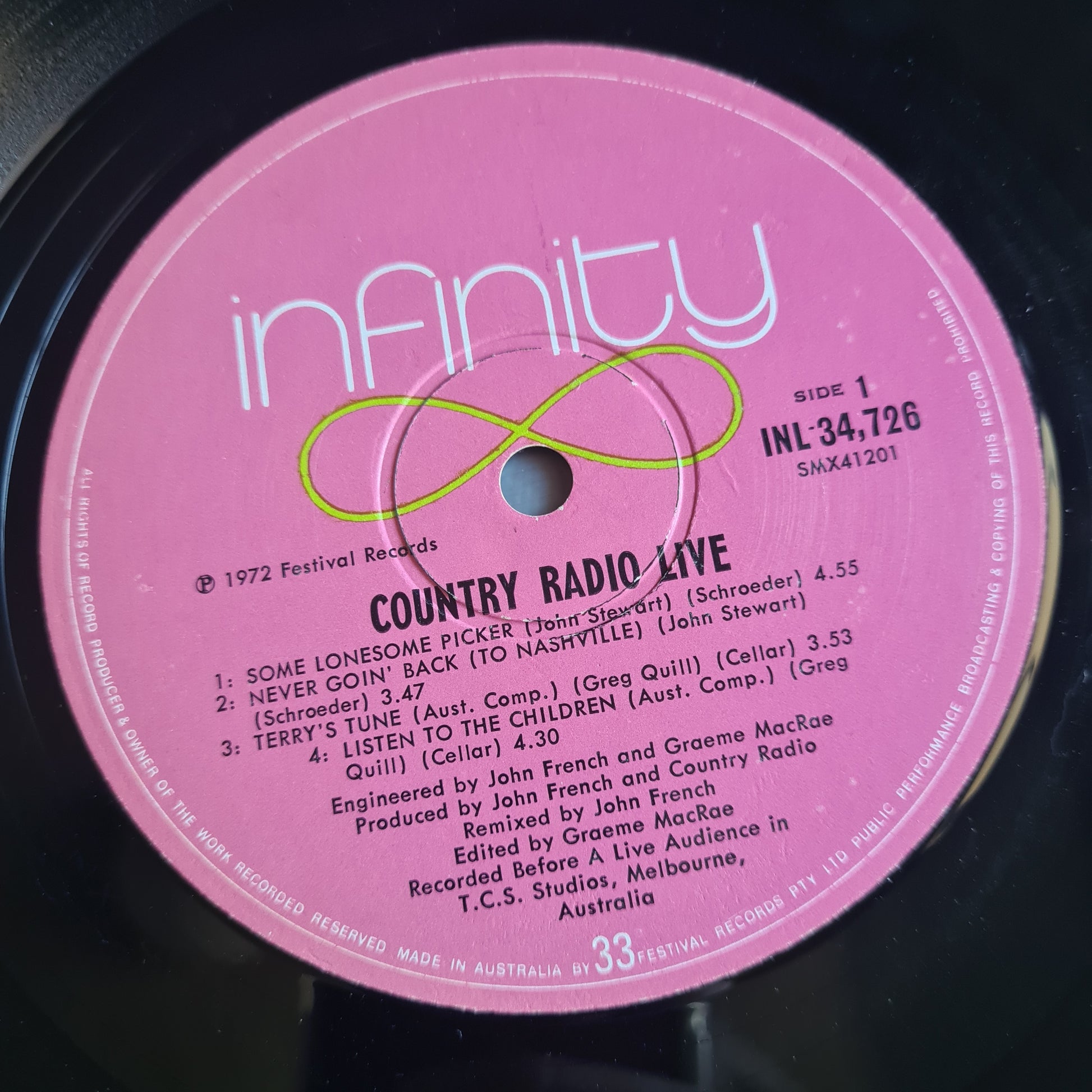 Country Radio – Country Radio Live - 1972 (textured sleeve pressing) - Vinyl Record LP - Sound Hound Records