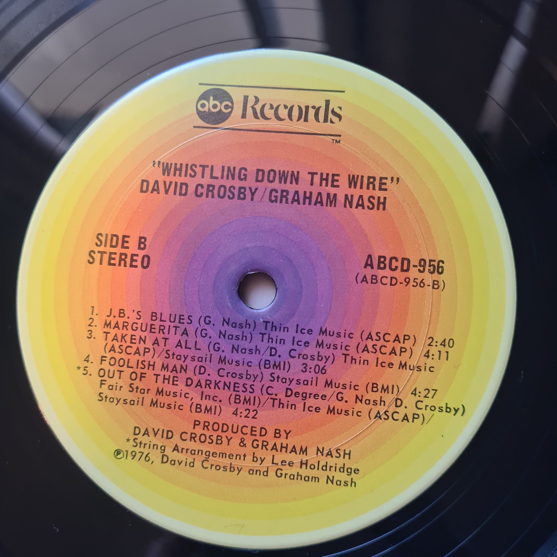 Crosby & Nash – Whistling Down The Wire - 1976 - Vinyl Record LP - Sound Hound Records