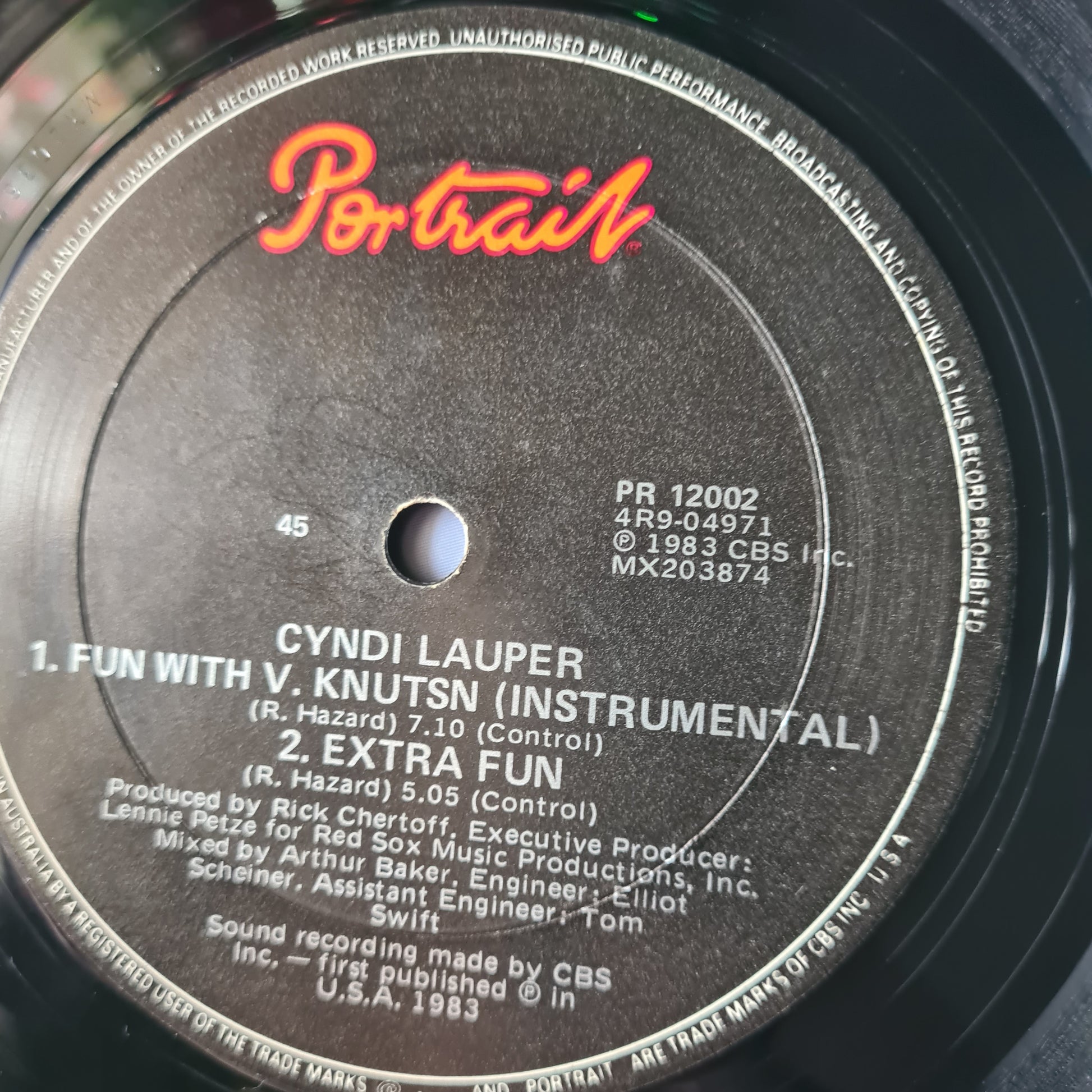 Cyndi Lauper – Girls Just Want To Have Fun (Extended Mix) - 1984 - 12inch Single Vinyl Record - Sound Hound Records