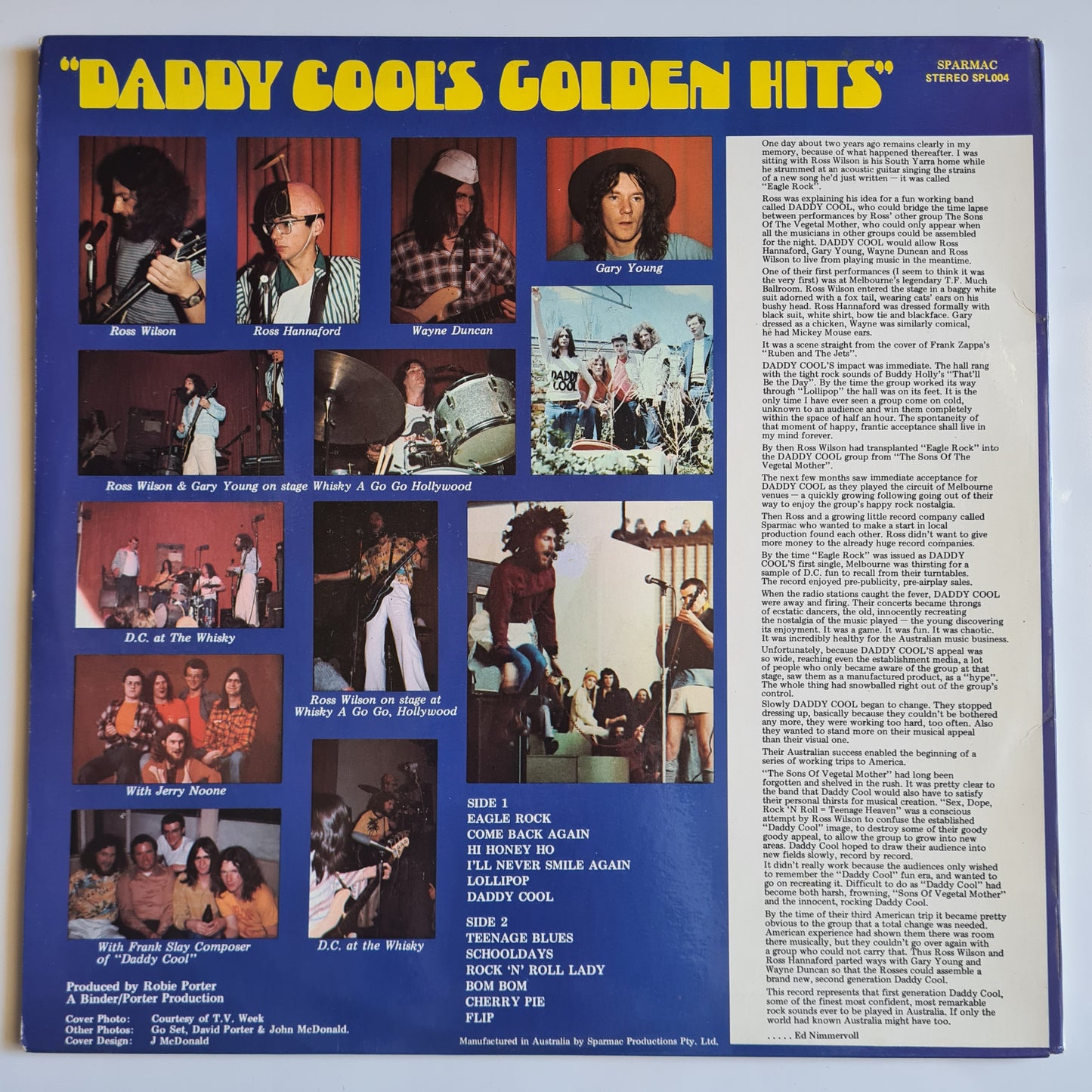 Daddy Cool – Daddy Cool's Golden Hits - 1973 (Gatefold) - Vinyl Record LP - Sound Hound Records