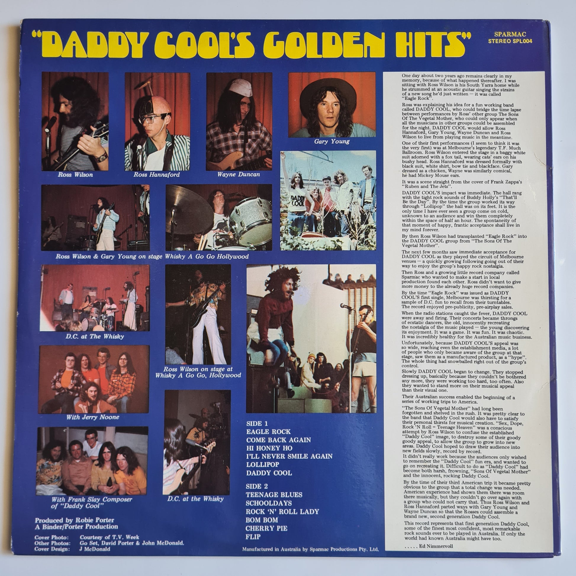 Daddy Cool – Daddy Cool's Golden Hits - 1973 (Gatefold) - Vinyl Record LP - Sound Hound Records