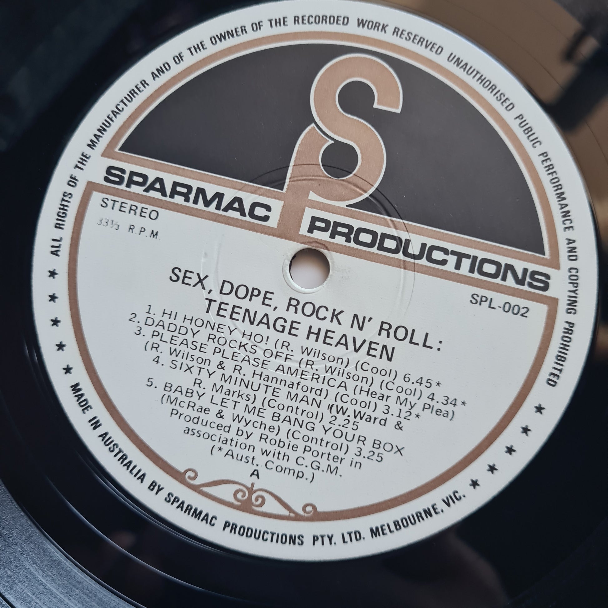 Daddy Cool – Sex, Dope, Rock'n'Roll: Teenage Heaven - 1972 - Gatefold Vinyl Record LP - Sound Hound Records