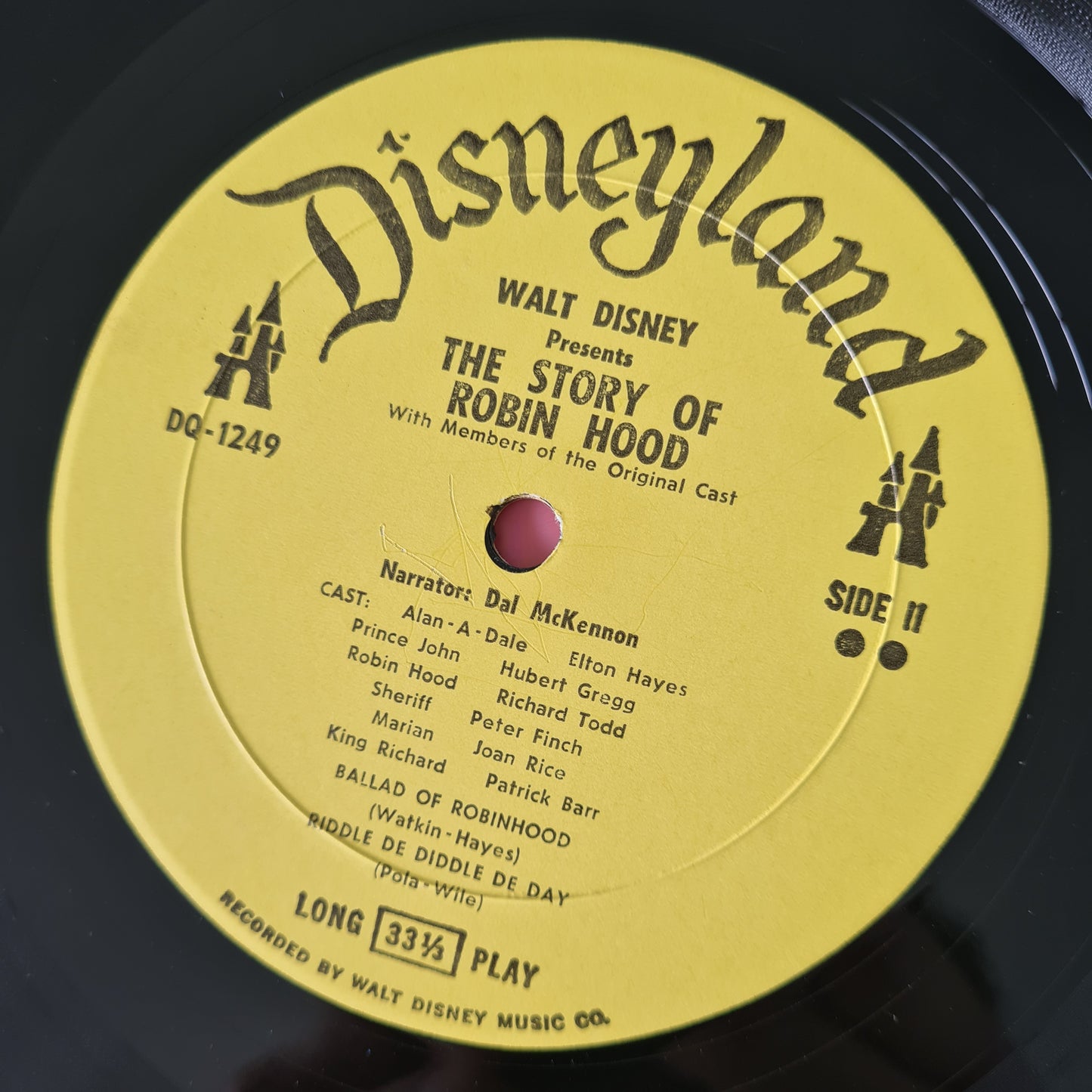 Dal McKennon – Walt Disney Presents: The Story Of Robin Hood - 1965 - Vinyl Record LP - Sound Hound Records
