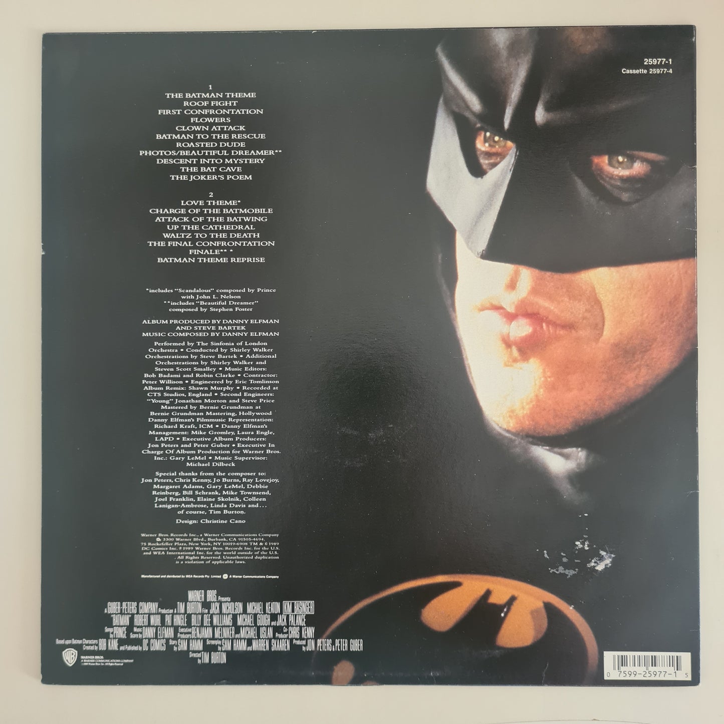 Danny Elfman – Batman (Original Motion Picture Score) - 1989 (Australian Pressing) - Vinyl Record LP - Sound Hound Records