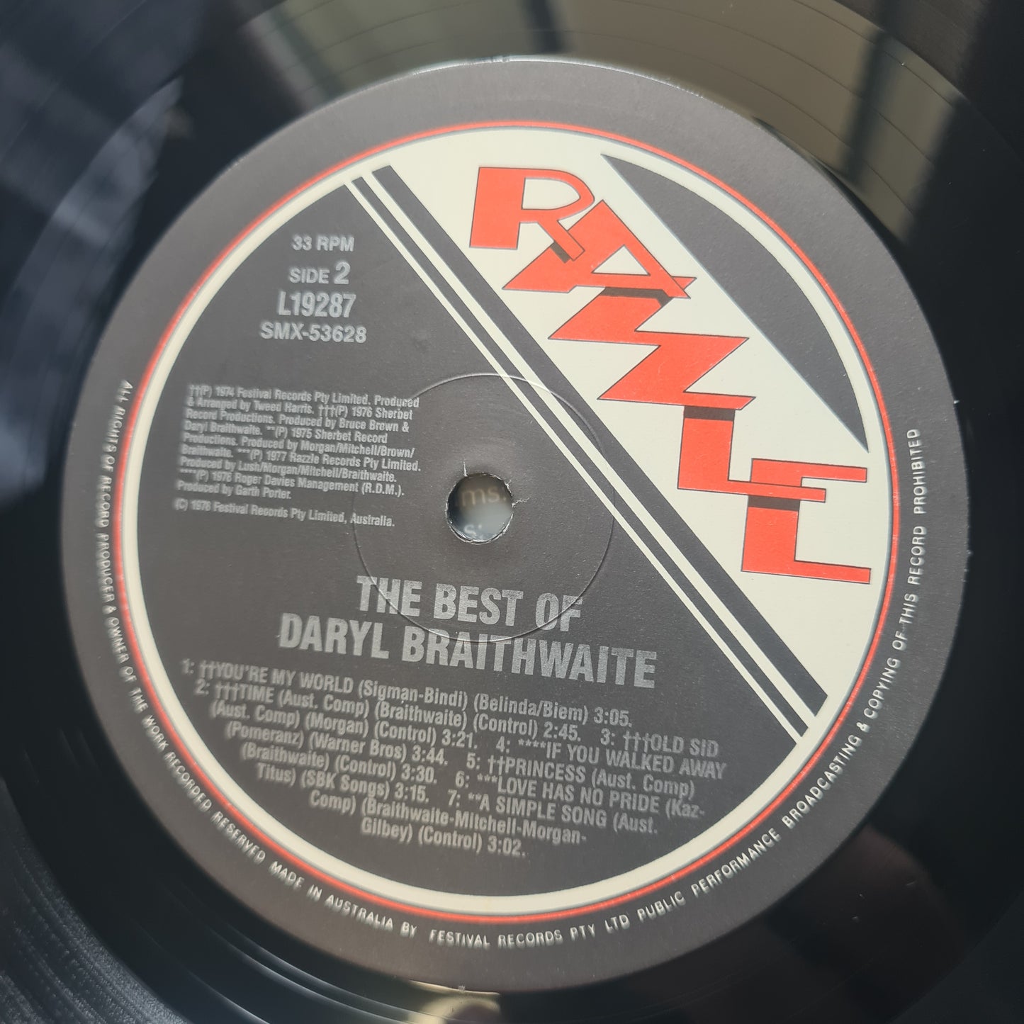 Daryl Braithwaite  – Best Of  - 1978 - Vinyl Record Lp - Sound Hound Records