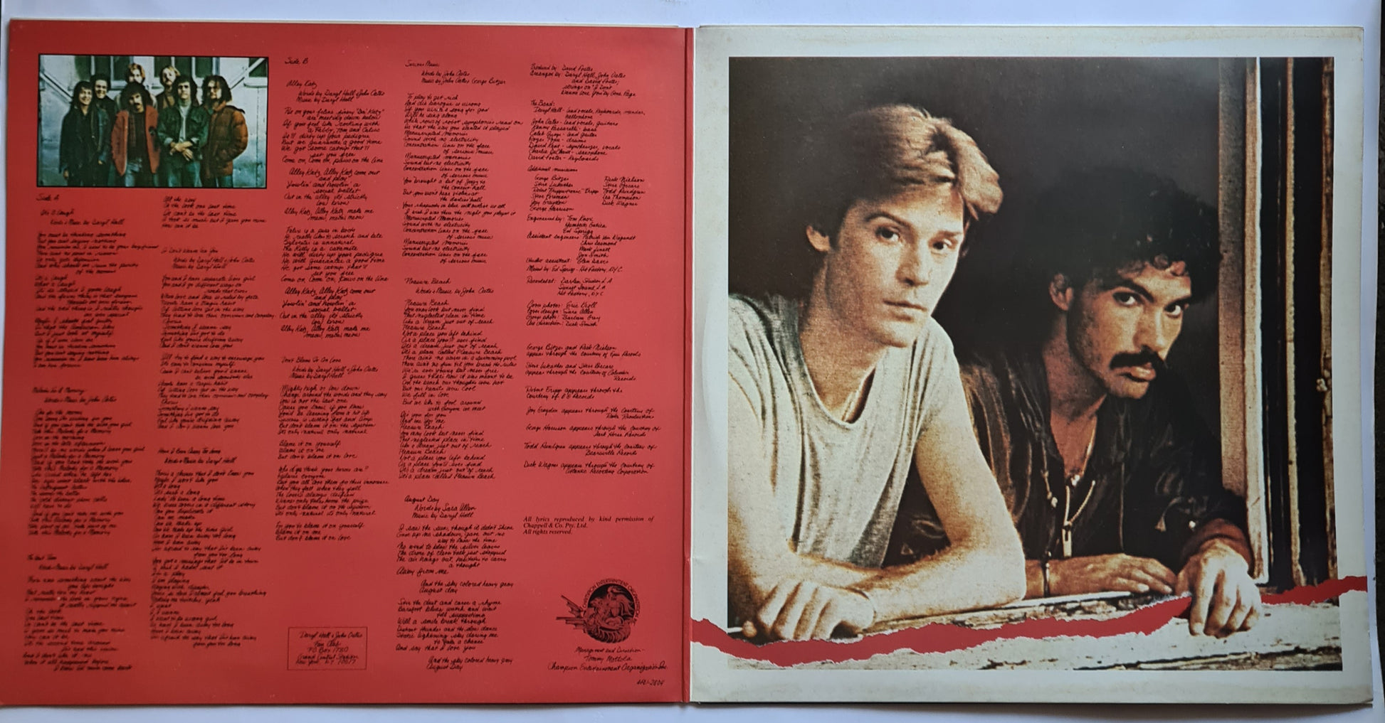 Daryl Hall & John Oates – Along The Red Ledge - 1978 - Vinyl Record LP - Sound Hound Records